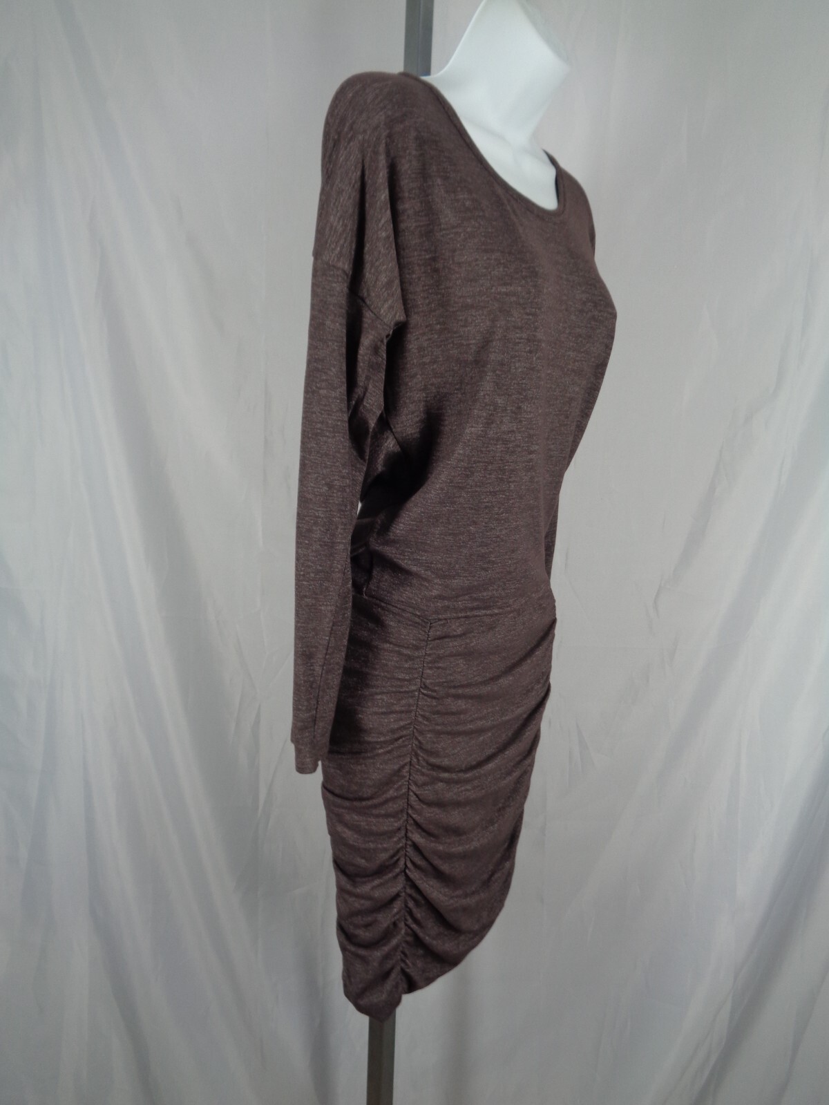 Athleta Heathered Tulip Ruched Long Sleeve Dress Size XS