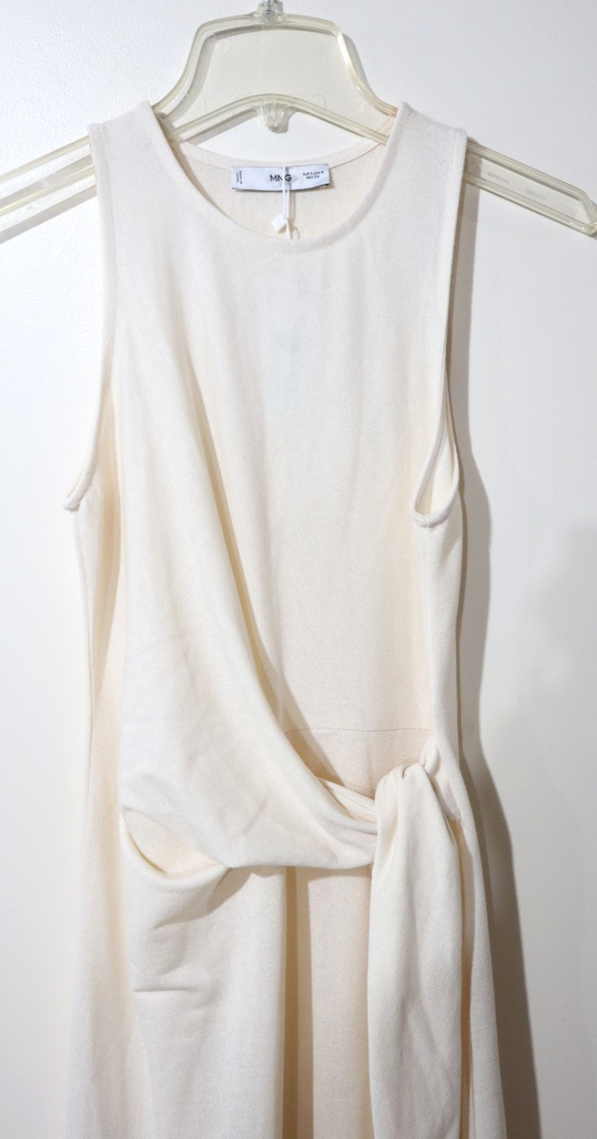 MANGO MNG Women’s BACALAR Tie Waist Knit Dress size US 4 EUR S