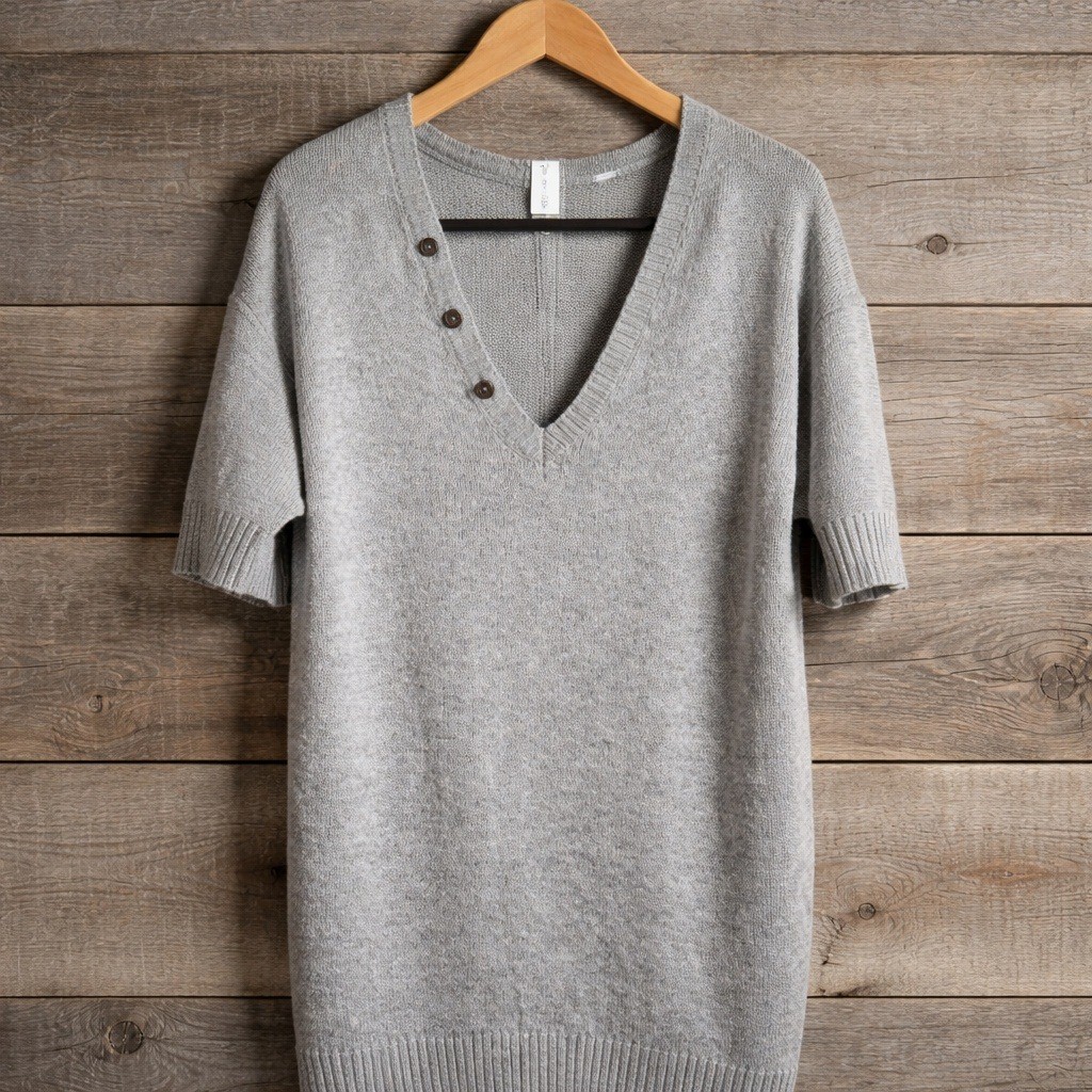 BCBGeneration S Heather Grey V-Neck Sweater Dress Drape Cozy Small NWT RV $98