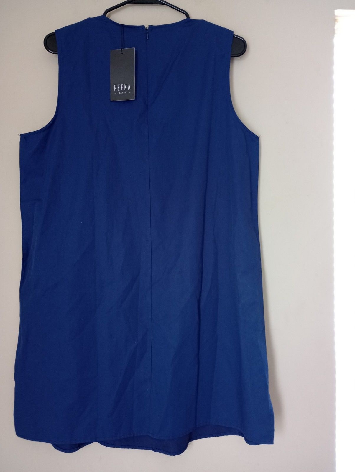 NWT Refka Navy Blue Sleeveless Sheath Style Tunic Size 12