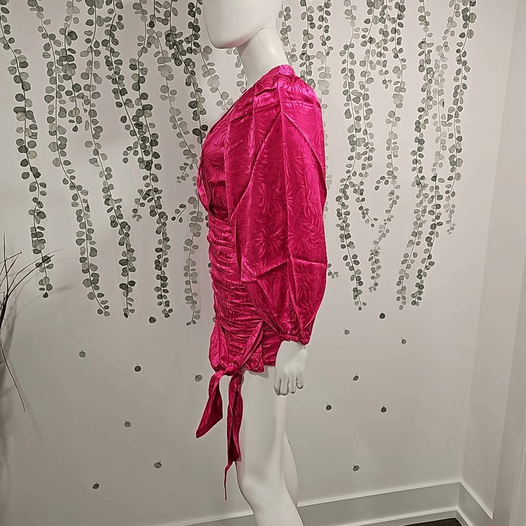 Ronny Kobo Giorgia Ruched Jacquard Mini Dress XS