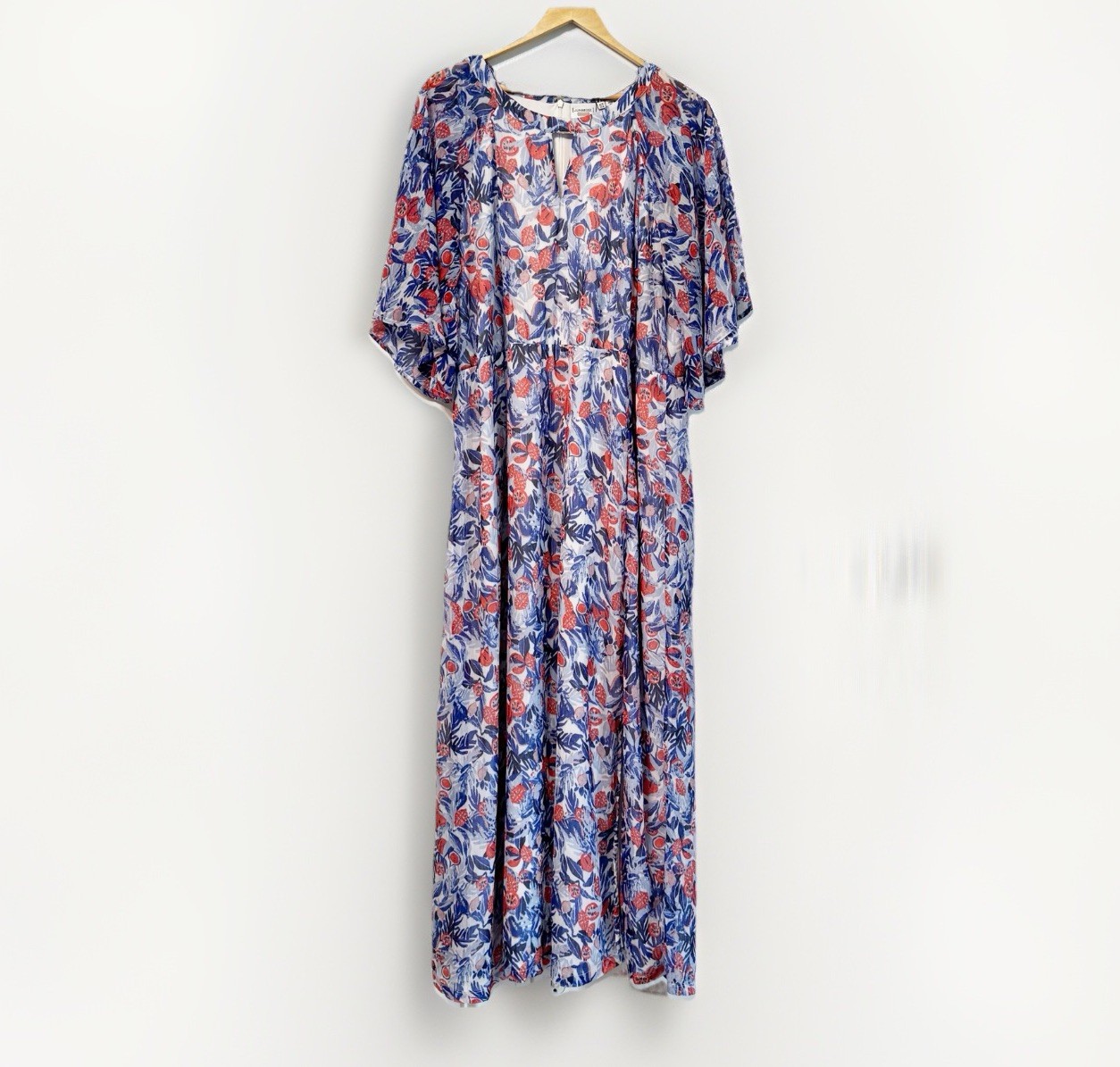Junarose Tropical Floral Maxi Dress Women’s 18 Multicolor Resort Vacation