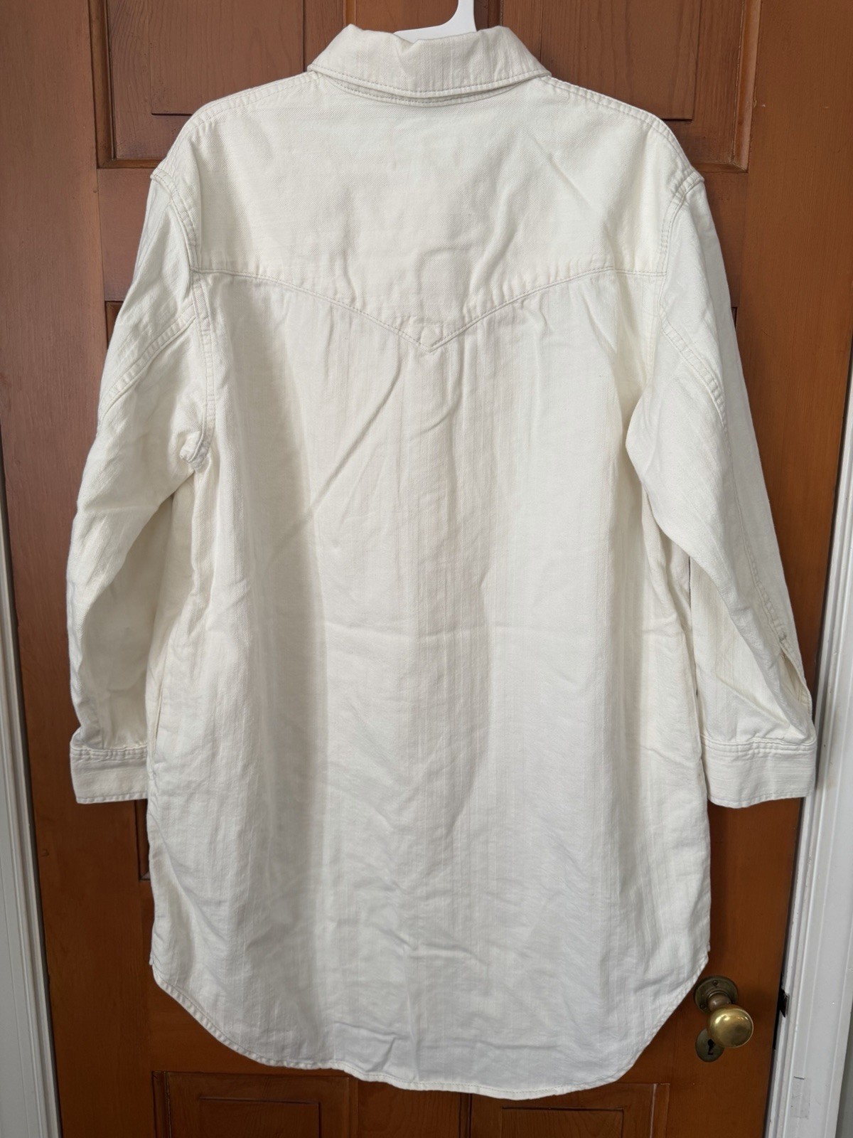 Women’s Universal Thread White Western Button-Up Shirt Dress Size Small NWT