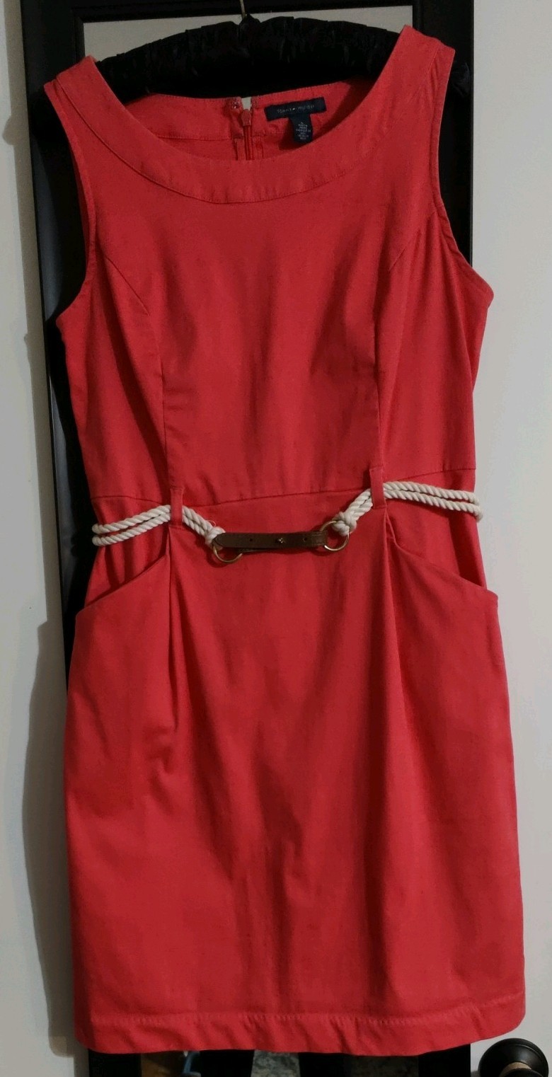 TOMMY HILFIGER coral Women’s 4 Nautical Classic Sundress