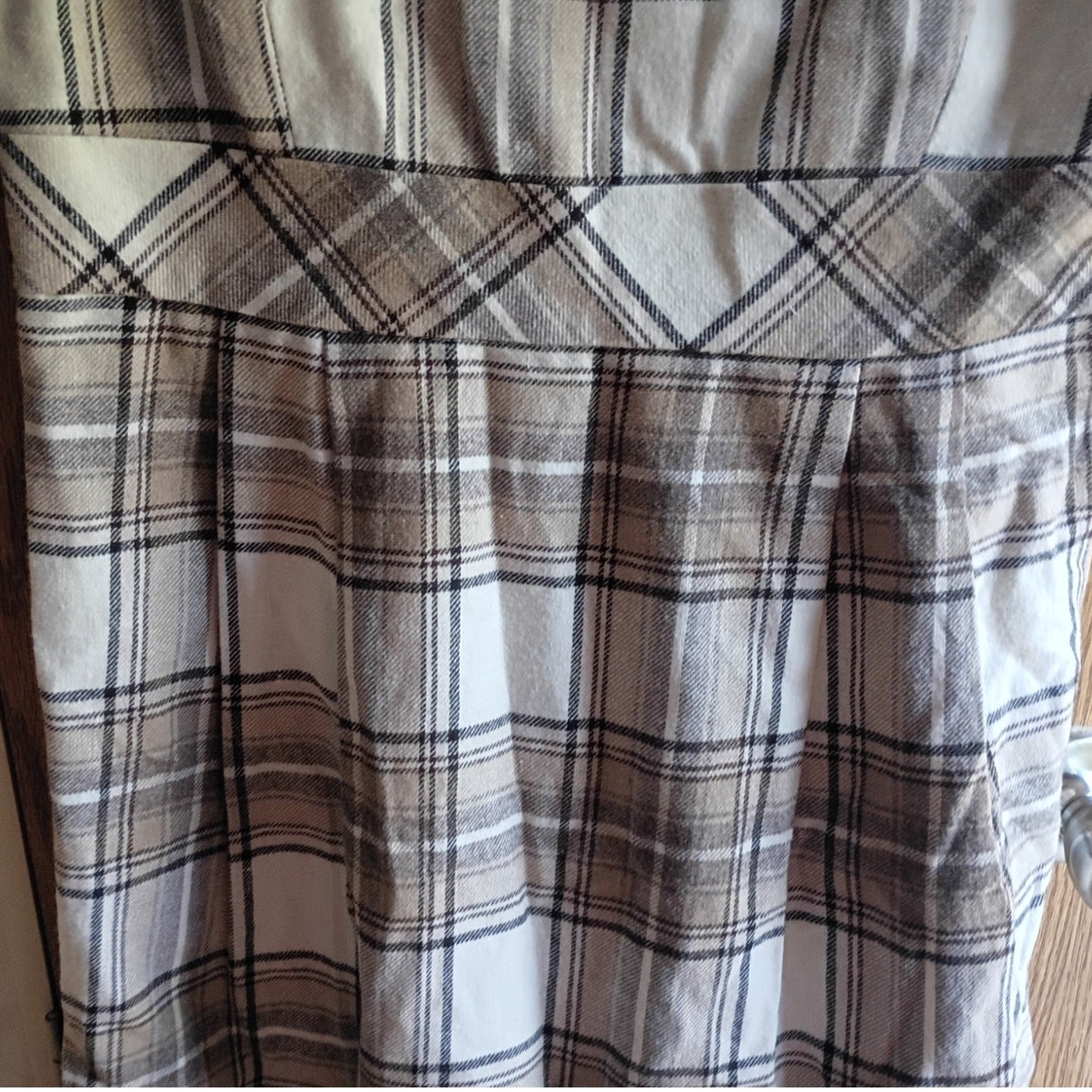 Vntg Zara Basic Plaid Wool Blend Sleeveless Dress M Spain Academia Cottagecore