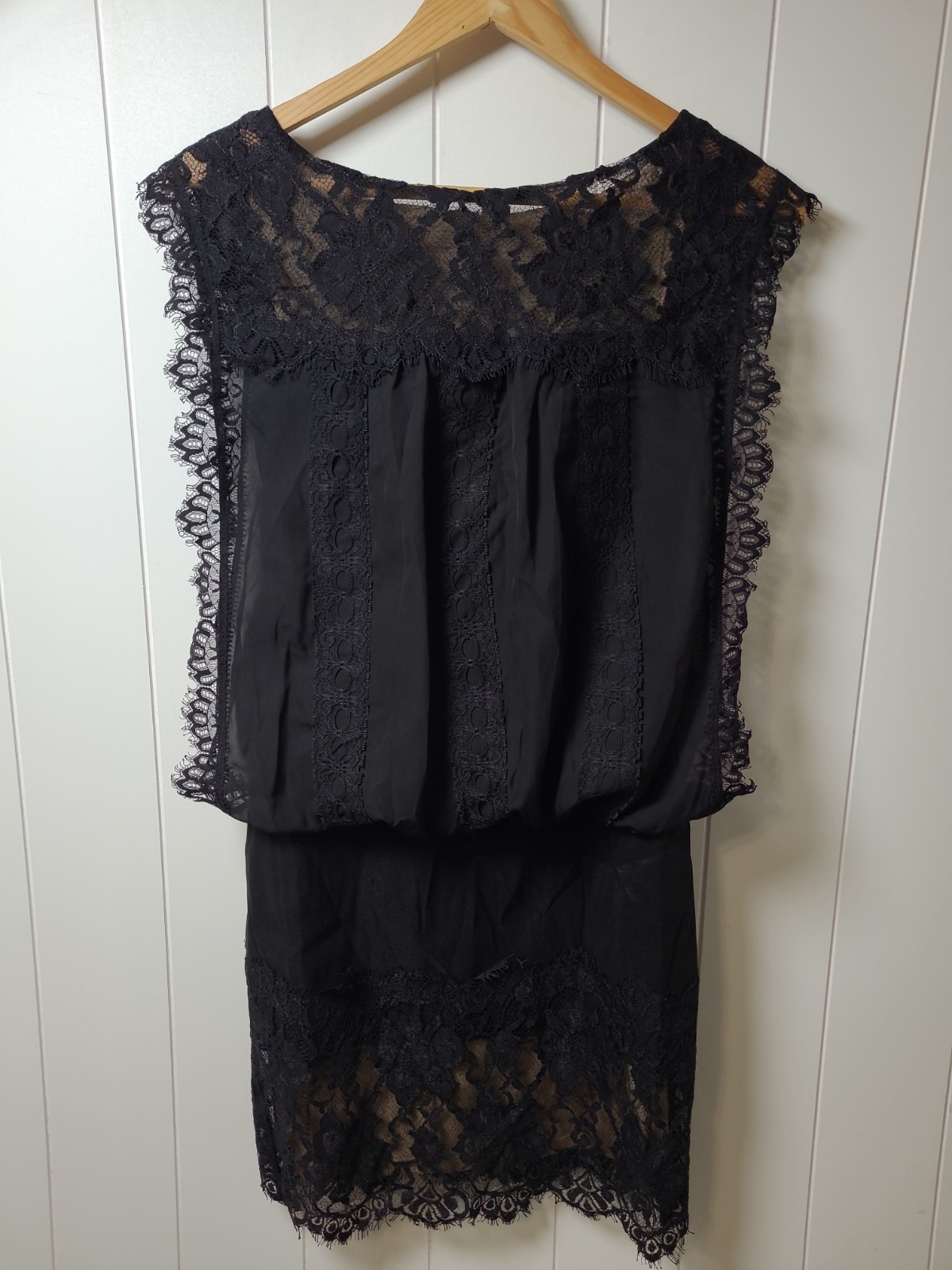 Jessica McClintock Lace Dress Women’s Size 8 Black Made In USA