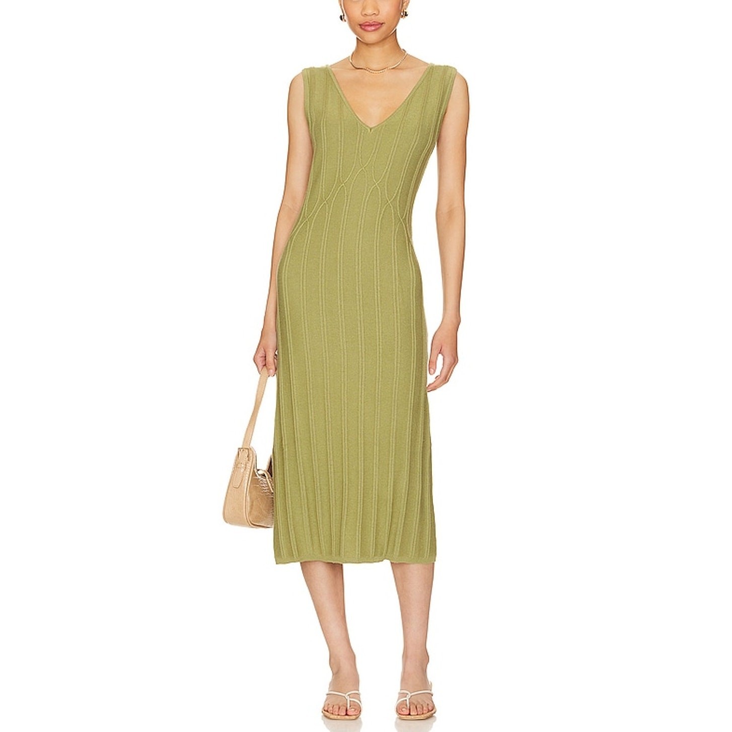 Sancia Ribbed Pistachio Pia Dress Size XL