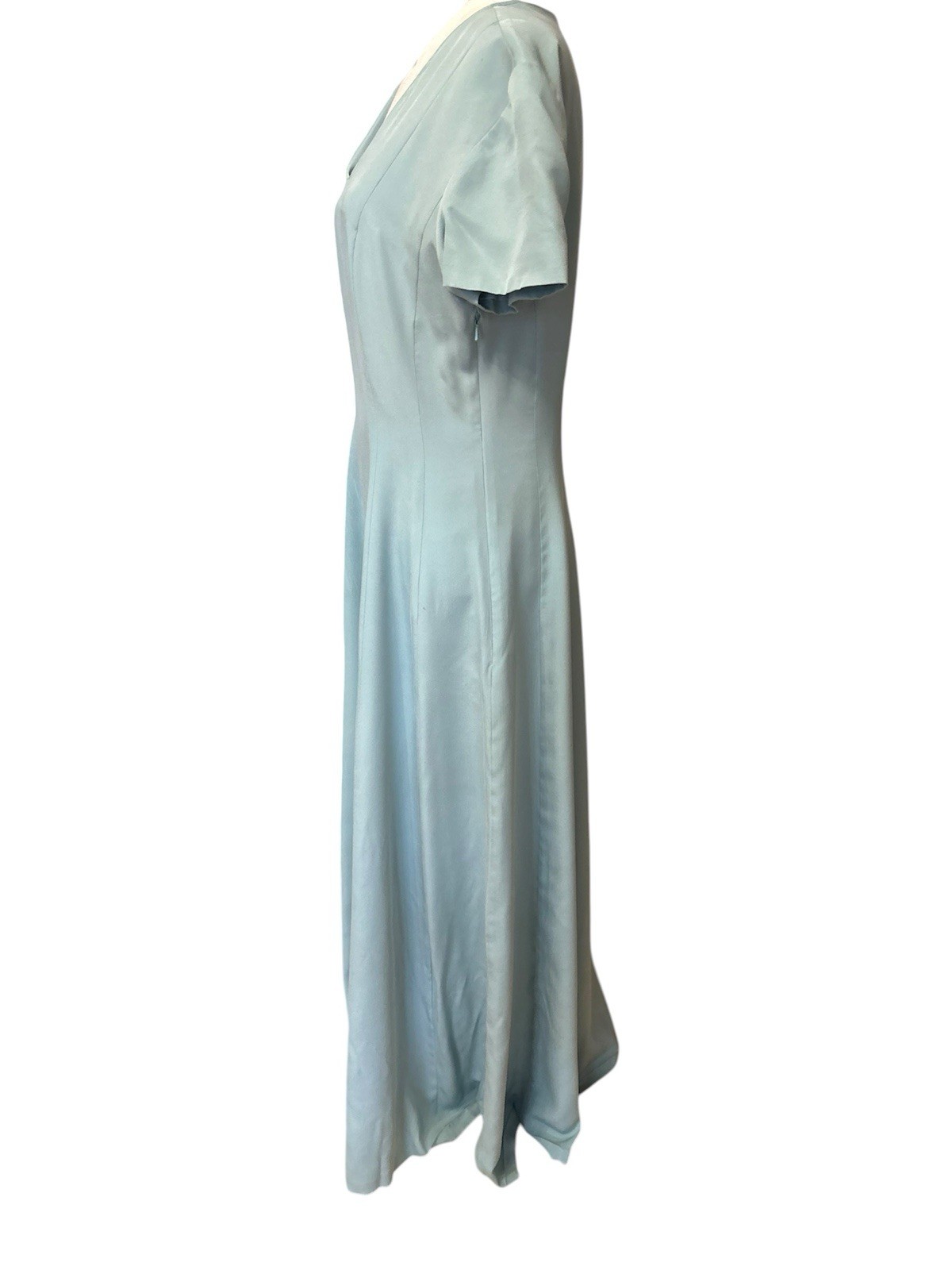 Laura Ashley 100% Silk Maxi Dress – Duck Egg Blue | UK 12 / US 8