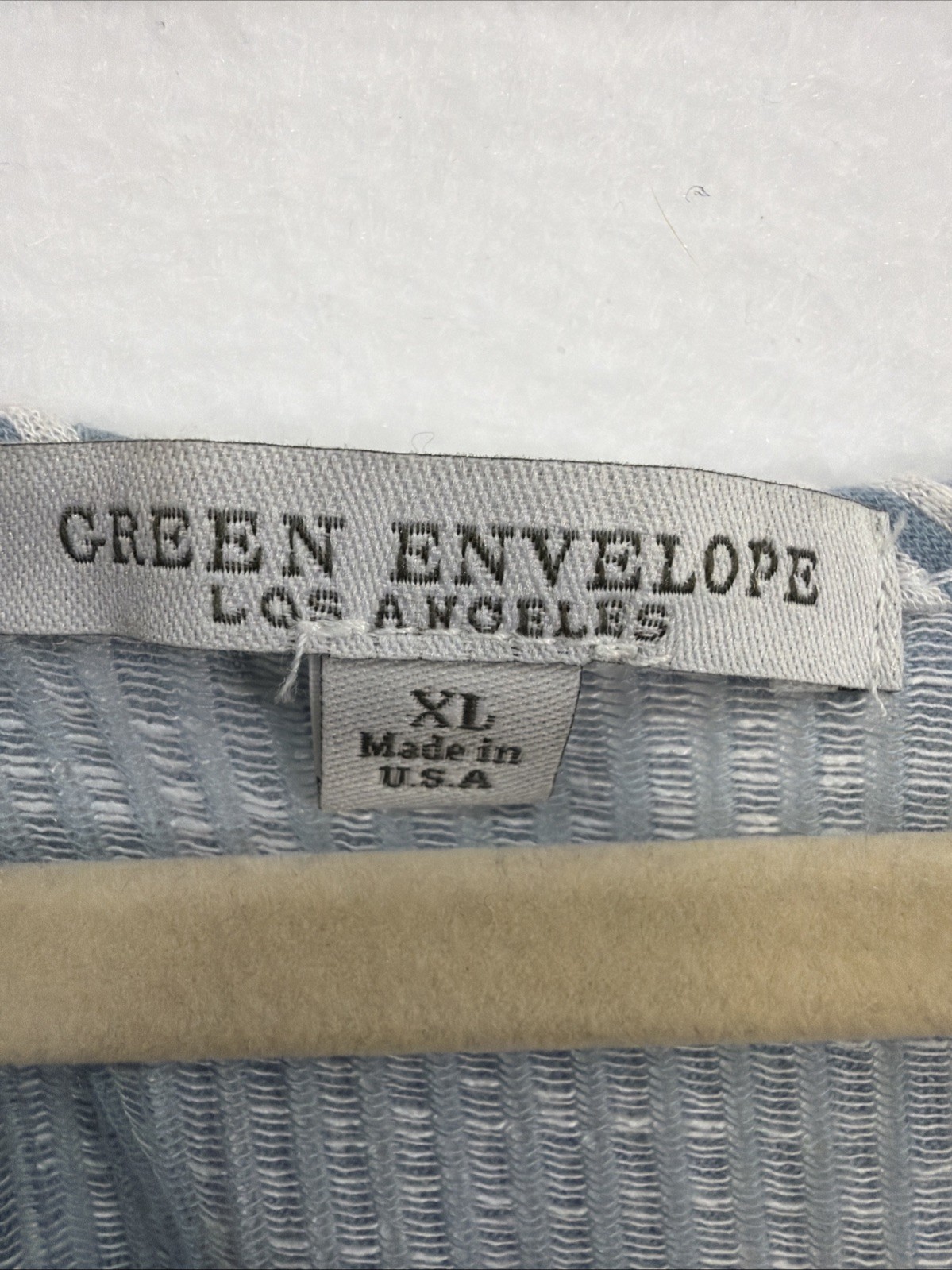 Sleeveless Tank Dress – Green Envelope Blue white stripe sz Large Summer USA