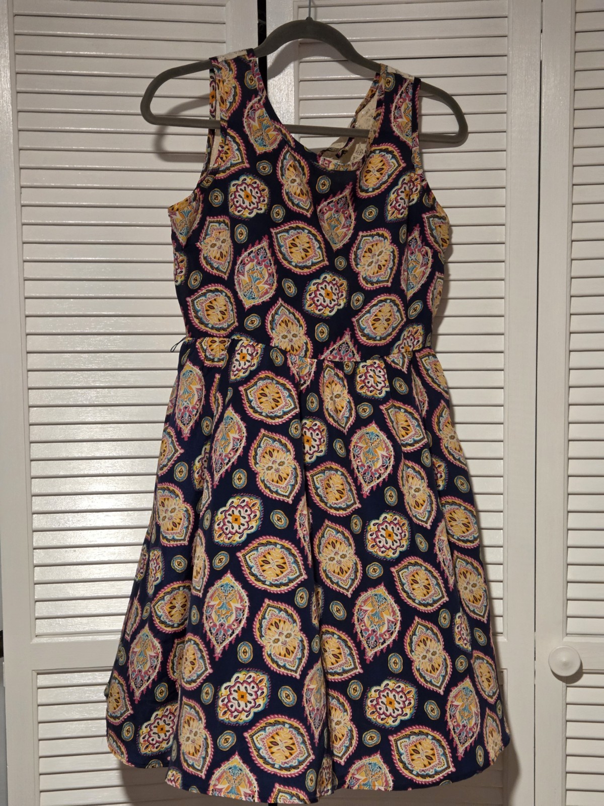 Red Camel Paisley Boho Dress Size 11