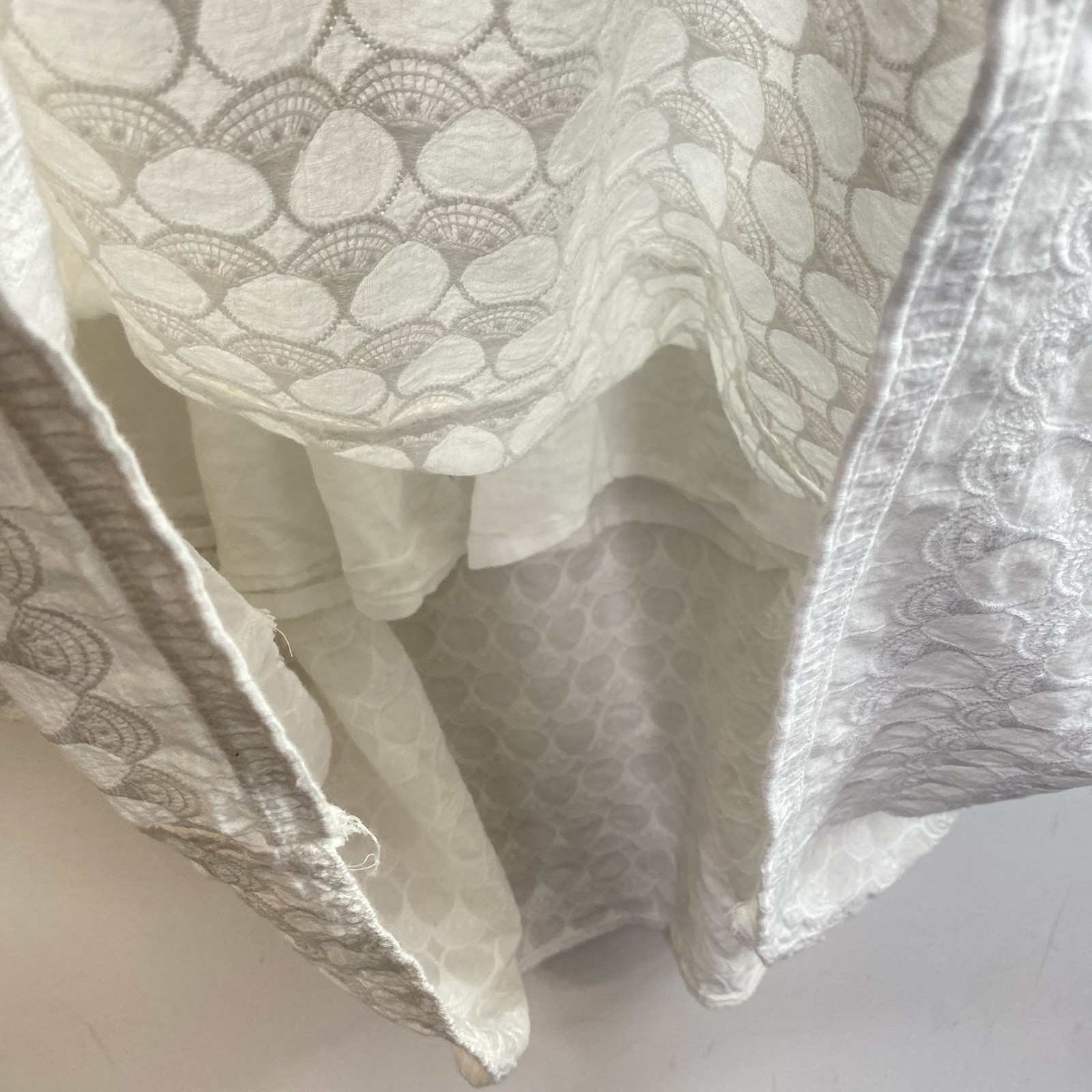Midi Sundress Crochet Size S White Embroidered Romantic Cottagecore Shabby Chic