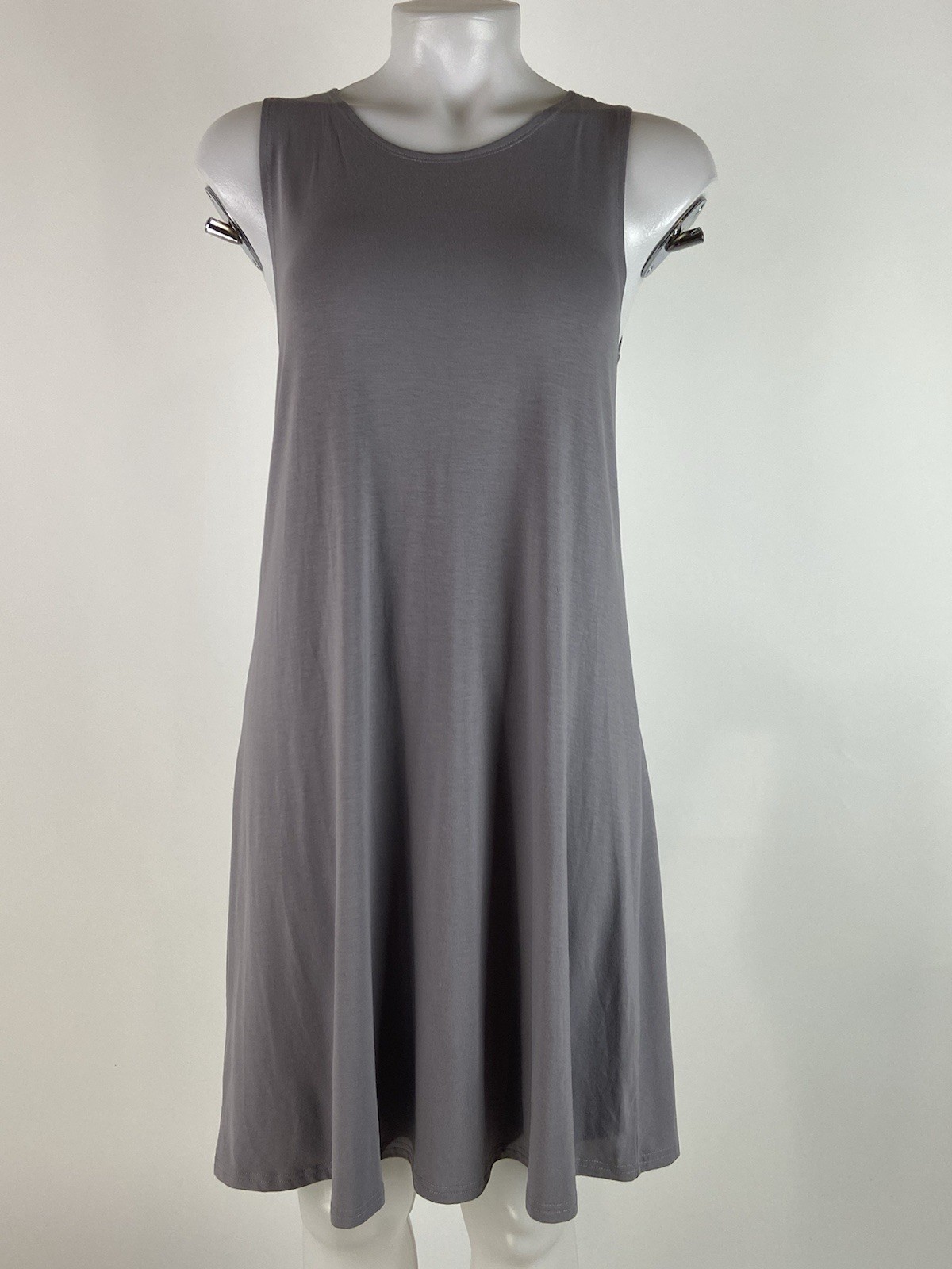 Free Fly Size Medium Gray Bamboo Flex Sleeveless Tank Dress Stretch Comfort