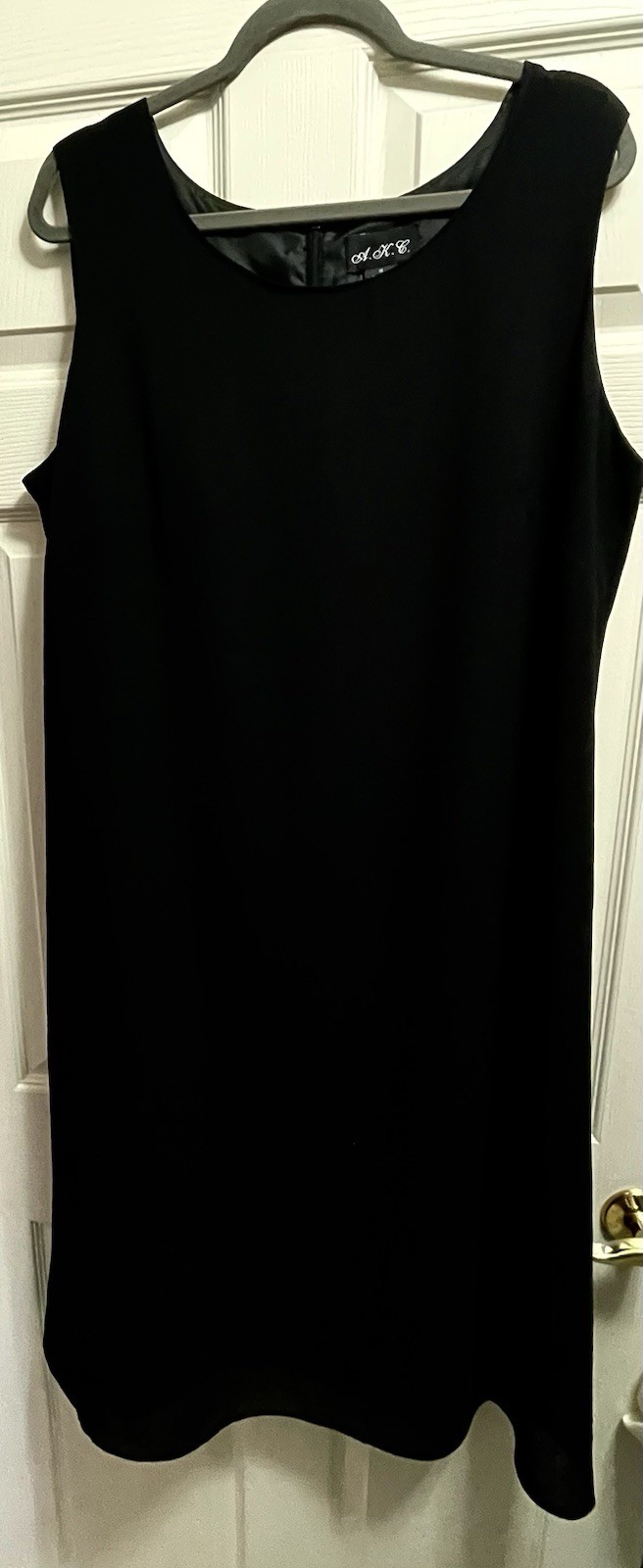 ARC 2-Piece Elegant Sheath + Sheer Rhinestone Accent Top 1X Black Polyester