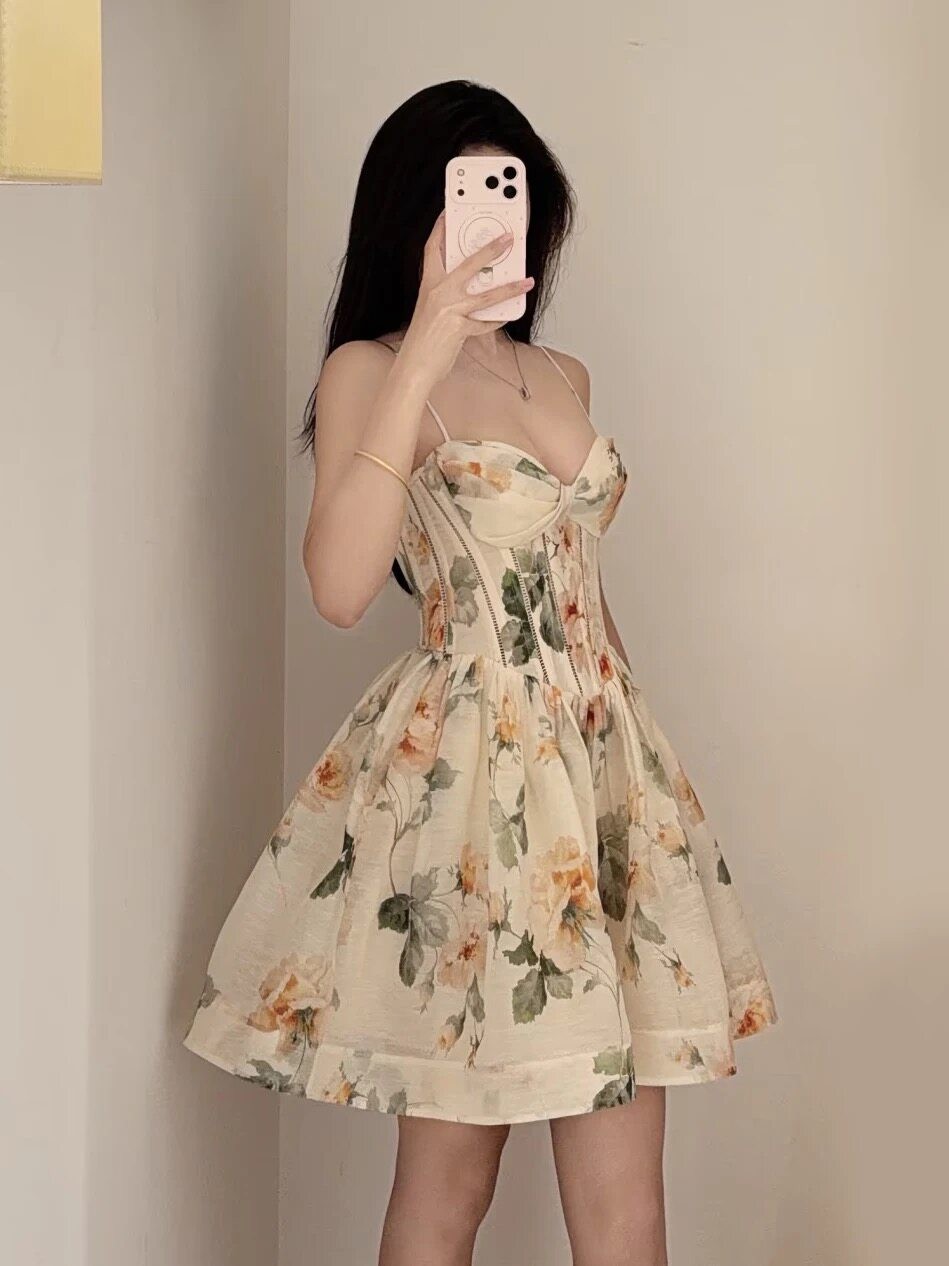 NWT Zimmermann Spring Summer Australia Niche Corset Style Cami Mini Dress