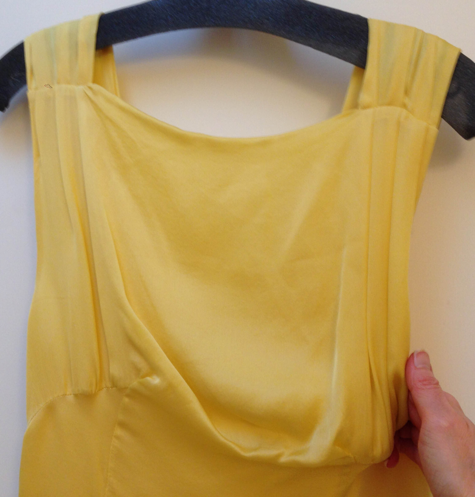 Worn 1x $1980 Moschino BRA FRIENDLY sleeveless silk dress lining size IT 42 US 6