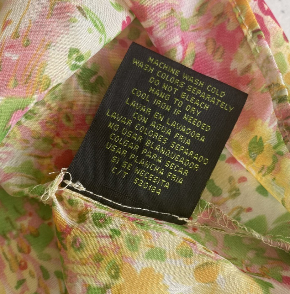 DN Design 2pc Dress & Jacket 16W Floral Yellow, Green, Pink & White