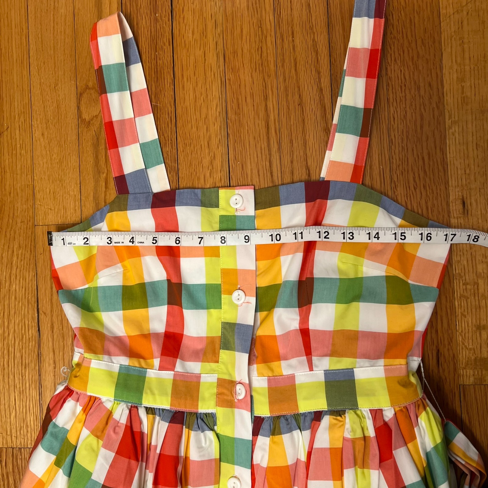 Christopher John Rogers Multicolor Gingham Sundress with Petticoat and Belt 10