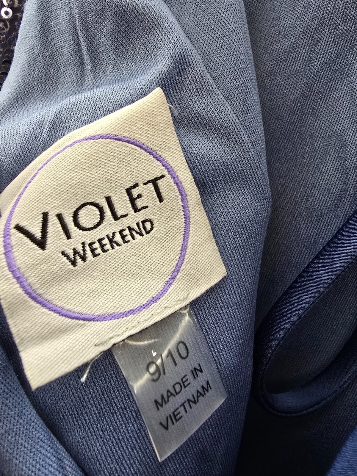 Violet Weekend Strappy Ombré Sequin Gown Junior’s 9/10 Blue Silver Lined