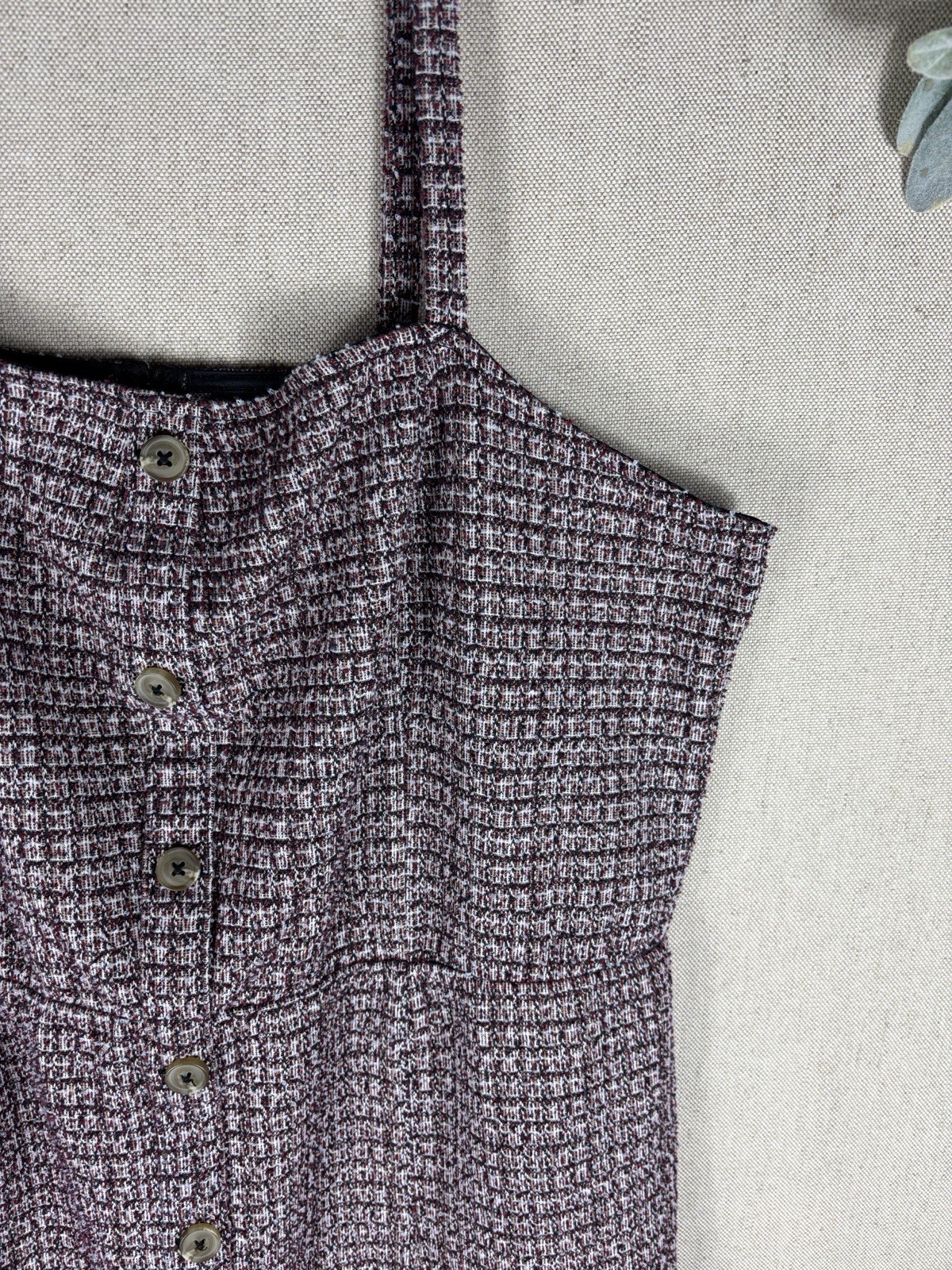 Lane Bryant Purple Tweed Button-Front Dress 18/20