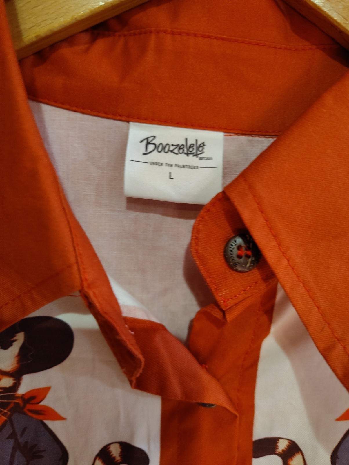 Rare Orange Western-style Cat Cowboy Dress Boozelele Brand Size Large L
