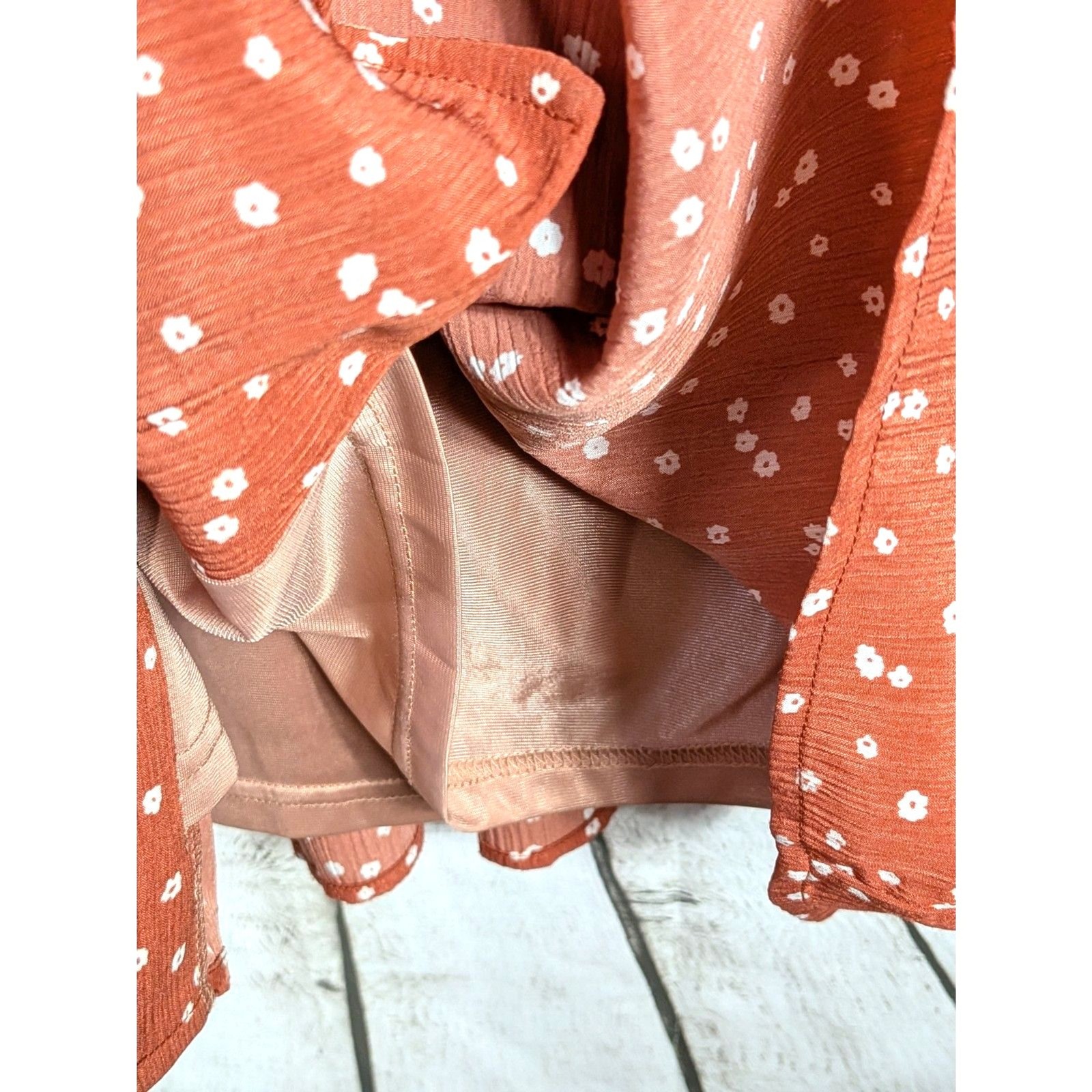 ROOLEE Ditsy Floral Button-Front Crepe Midaxi Dress Boho Cottage Peasant Medium