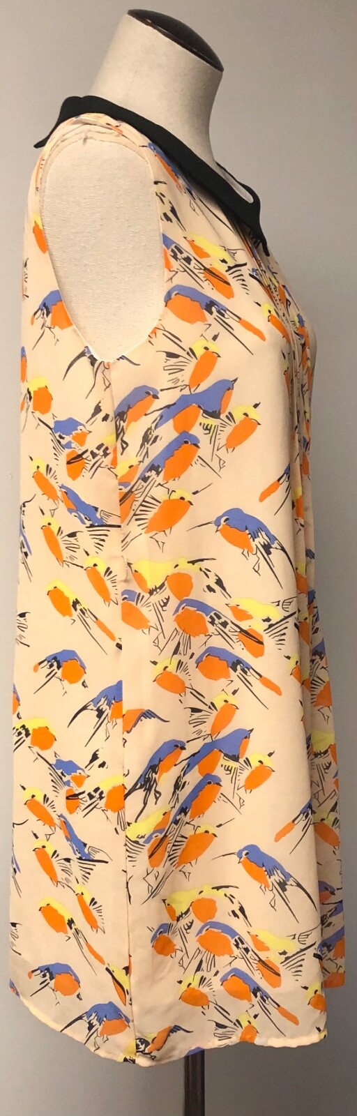 PINK MARTINI LOVELY SPRINGTIME ROBIN BIRD PRINT SLEEVELESS DRESS FITS US SZ M