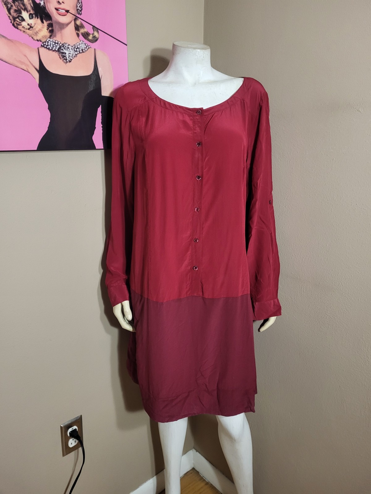 Eileen Fisher 100% Silk Dress Sz M..condition is Pre-owned – Excellent37 inches