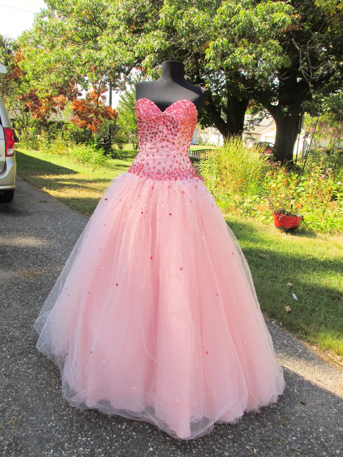 Vtg MORI LEE by Marilyn Gardner Peach Gown Dress Quinceañera Prom SZ 2