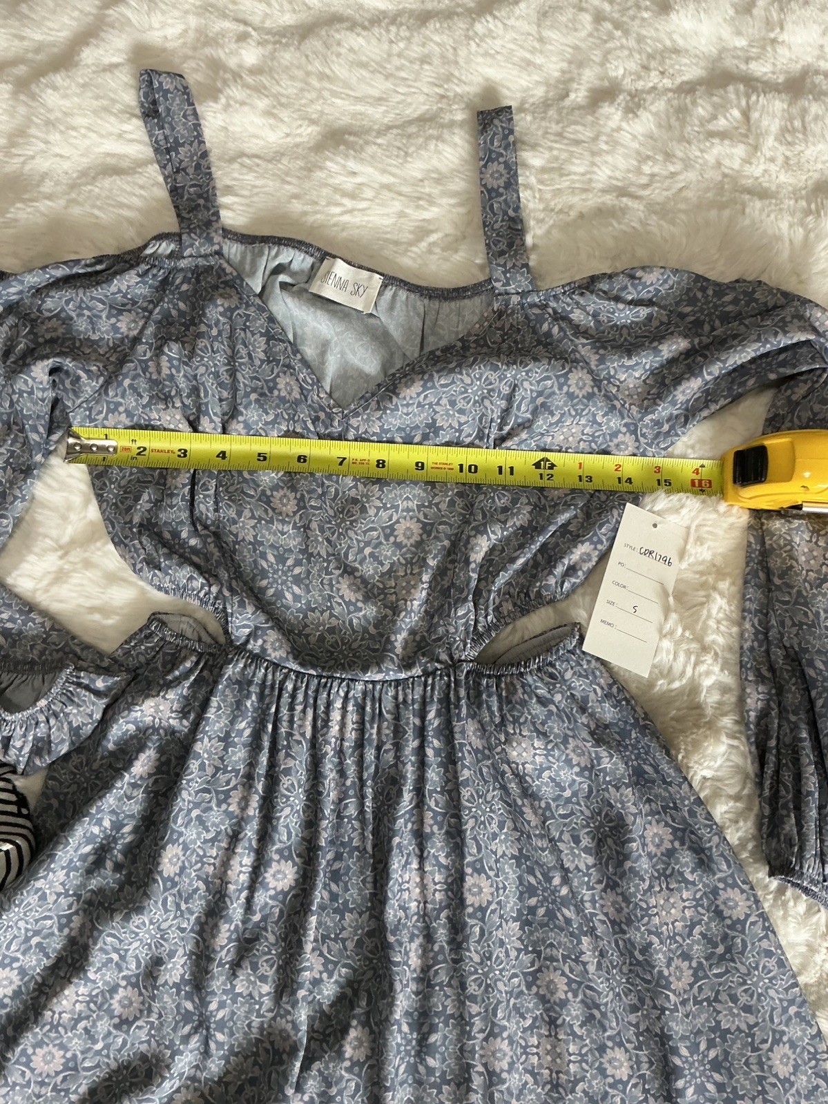 Sienna Sky Long Sleeve Casual Floral Dress Waist Size S