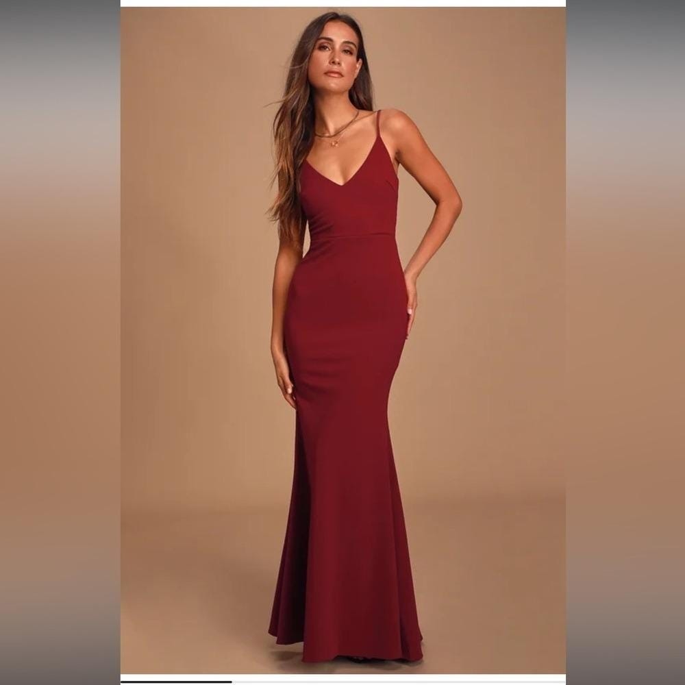 Infinite Glory Wine Red Dress