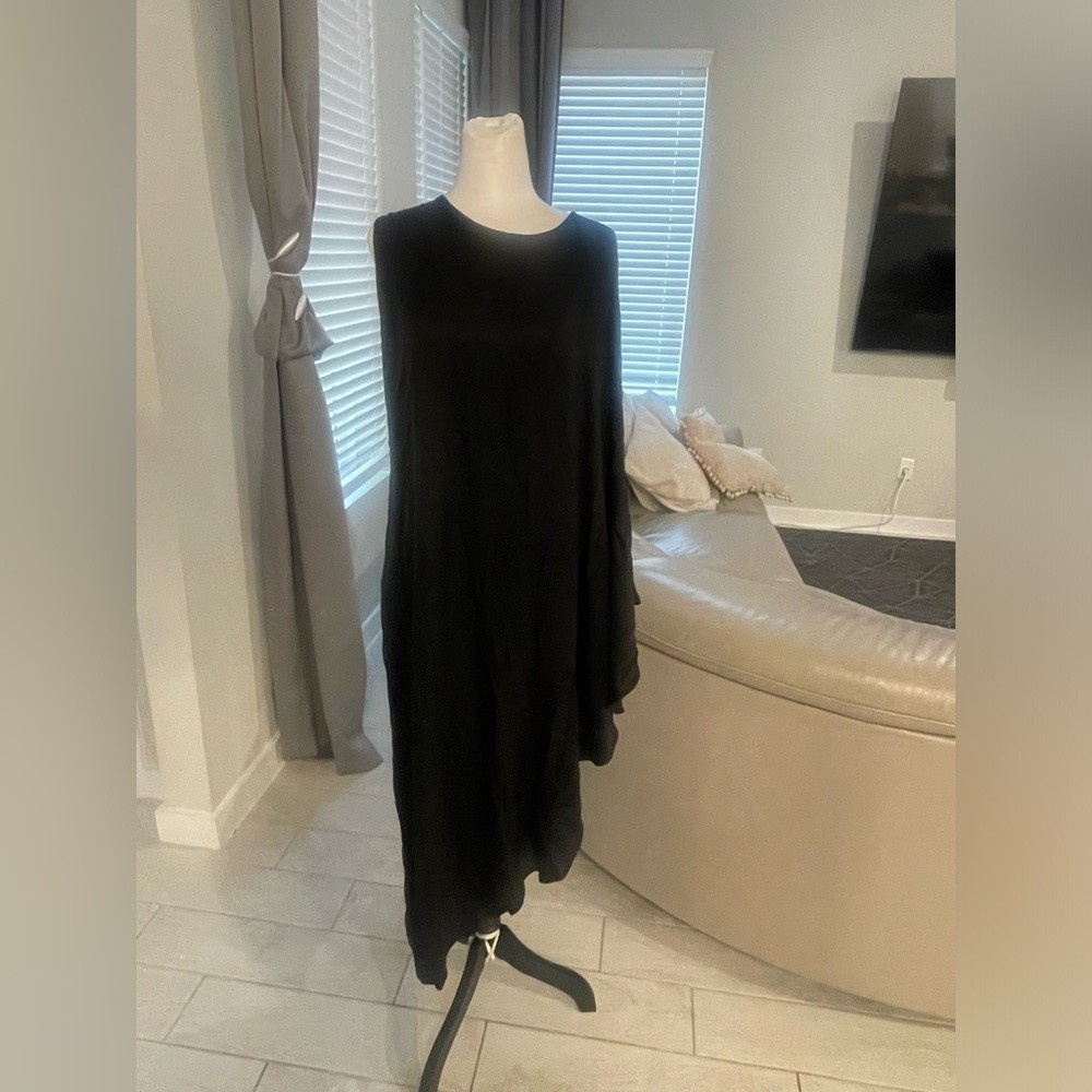 STARKX Uneven asymmetric hem one shoulder sleeveless Caftan Dress Sz Large