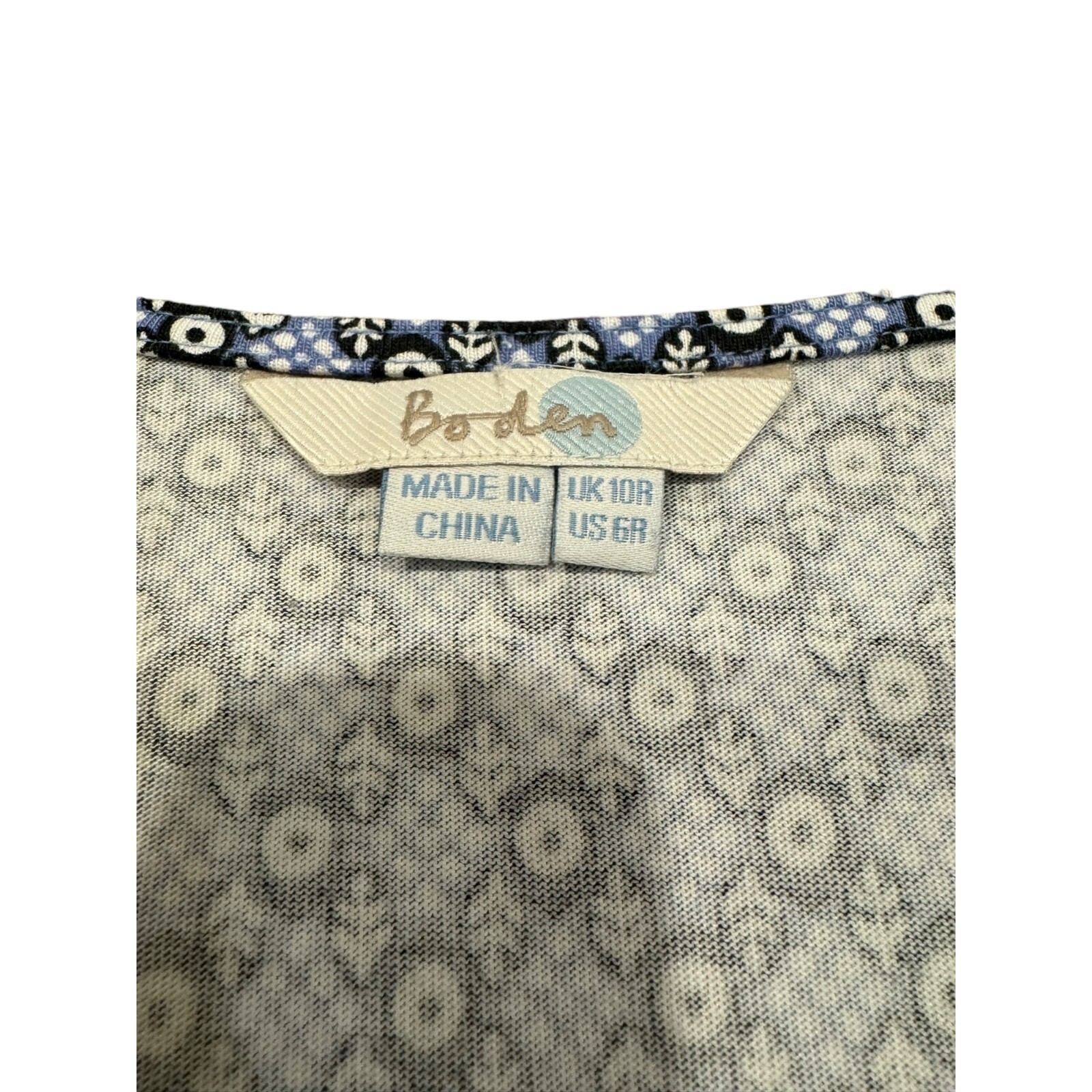 Boden Jersey Knit Cross Over V Neckline Dress Sz 6 Womens