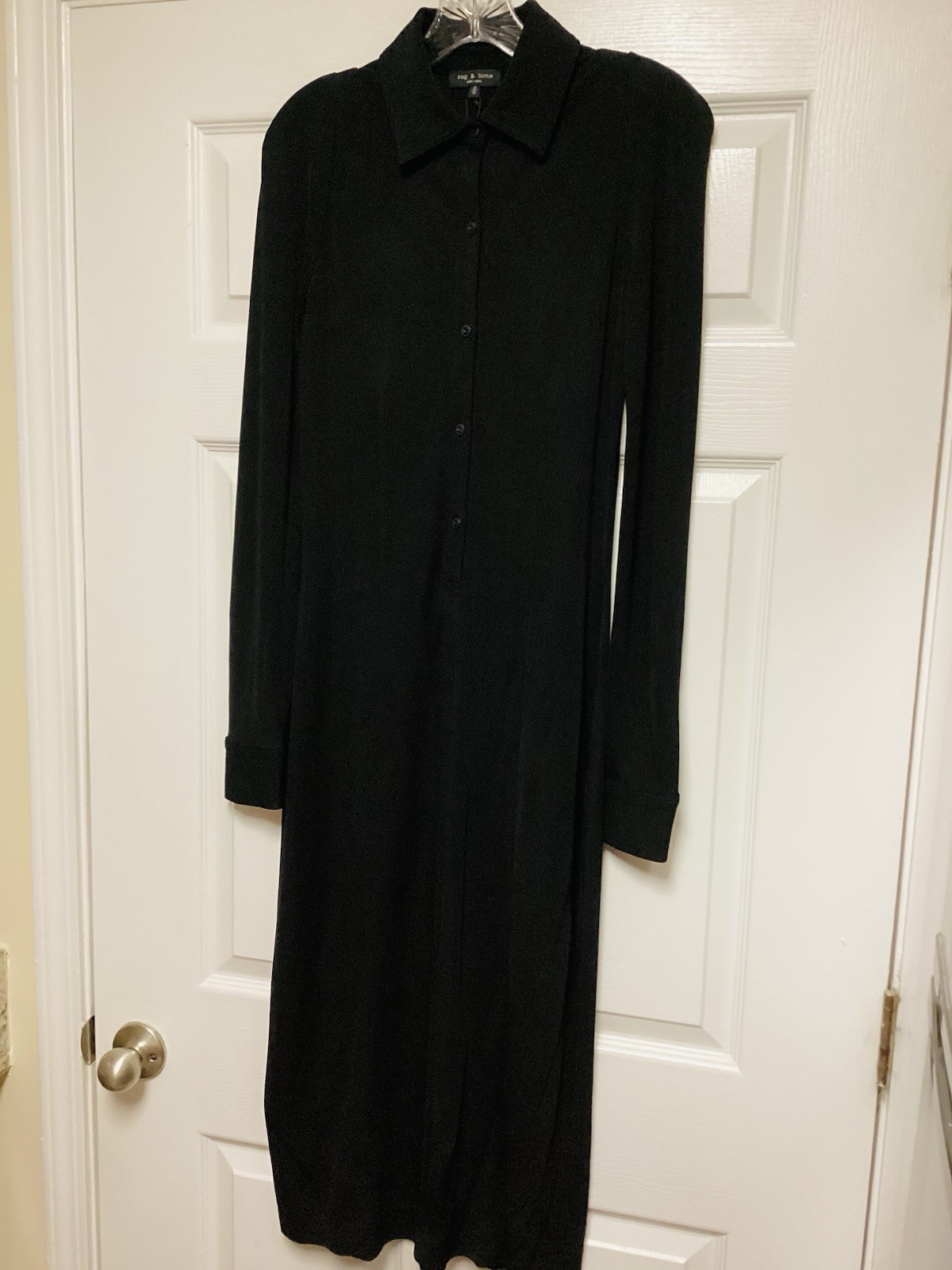 NWT $375 Rag & Bone Sabeen Size M Medium Black Sheath Shirtdress LOW PRICE! 💛