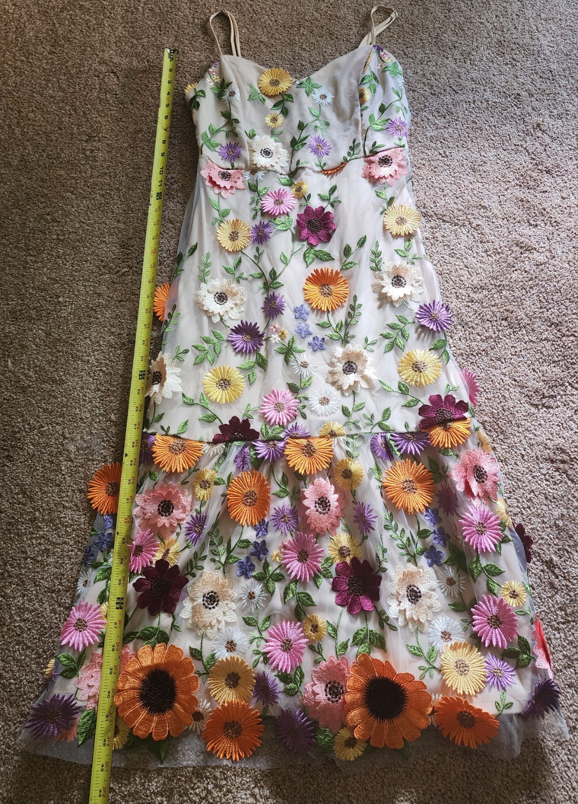 STUNNING Flying Tomato 3D Textured Floral Dress – Women’s LARGE