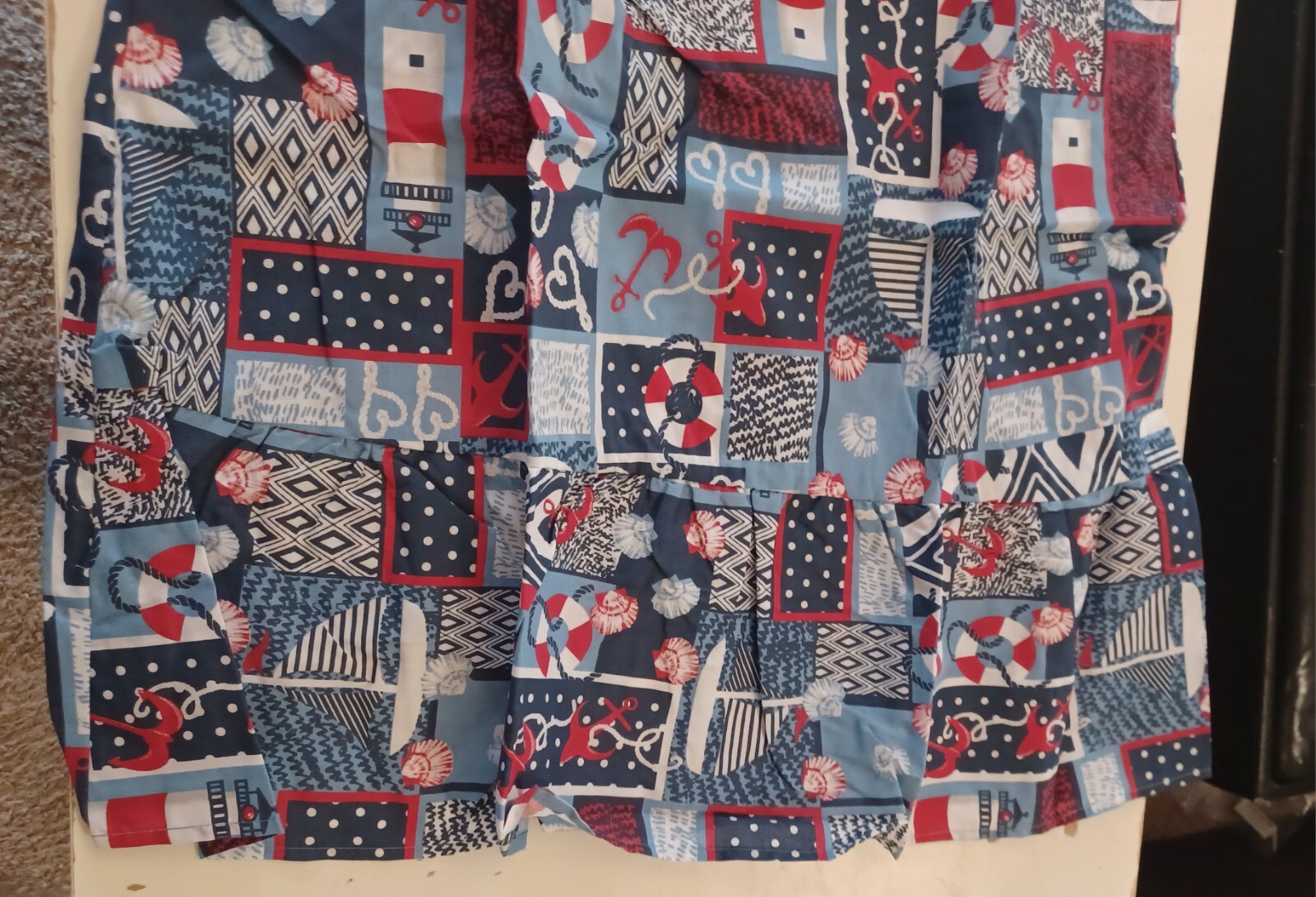 NEW Anthony Richards Nautical Patriotic House Dress MD Medium Muumuu Boating