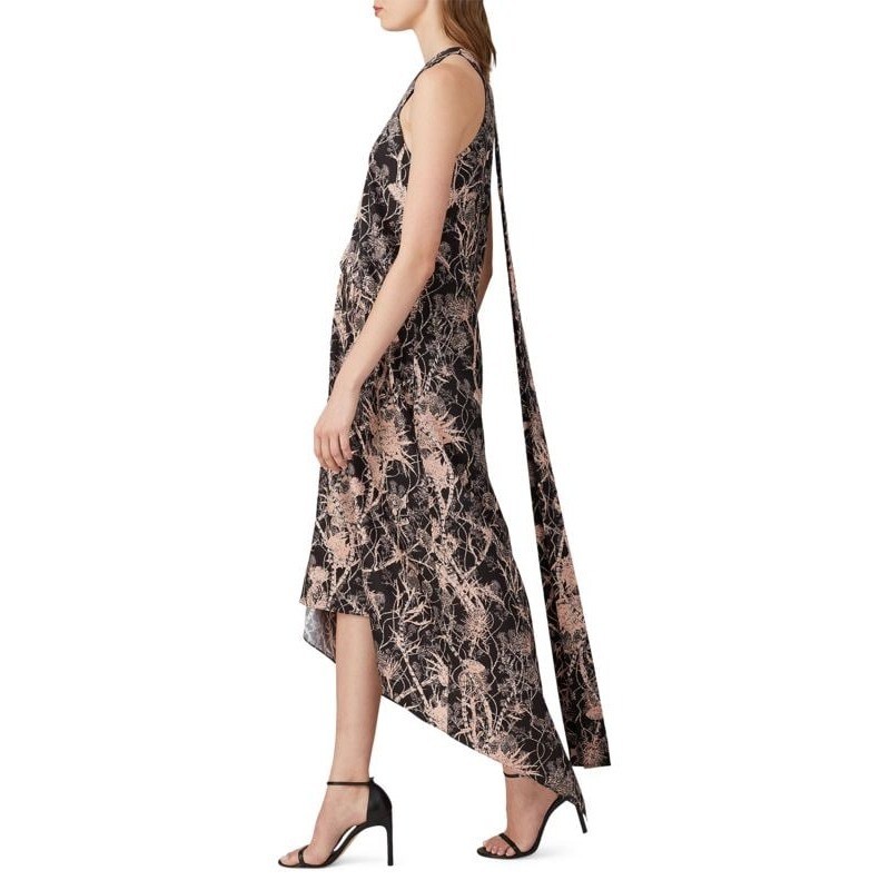 NWT Cedric Charlier Abstract Print High Low Dress-sz 4