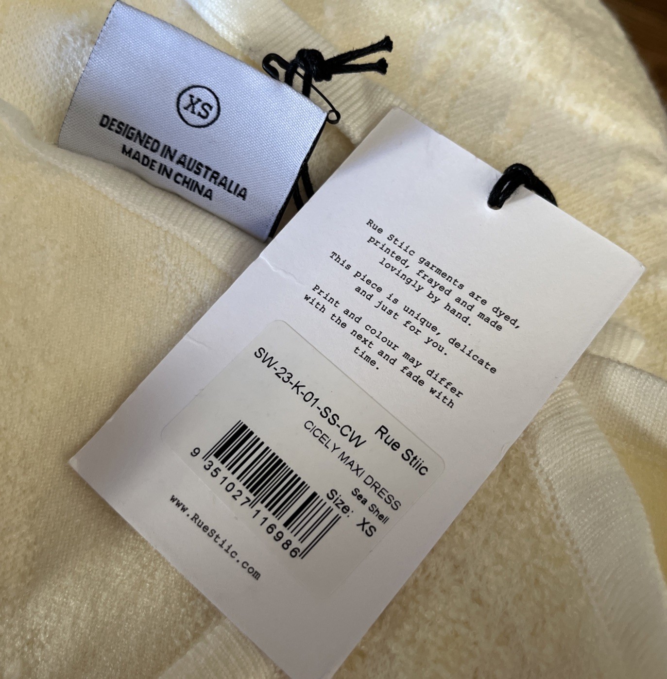 NWT Anthropologie Rue Stiic Cicely Jacquard Knit Maxi Dress Cream Sea Shells-XS