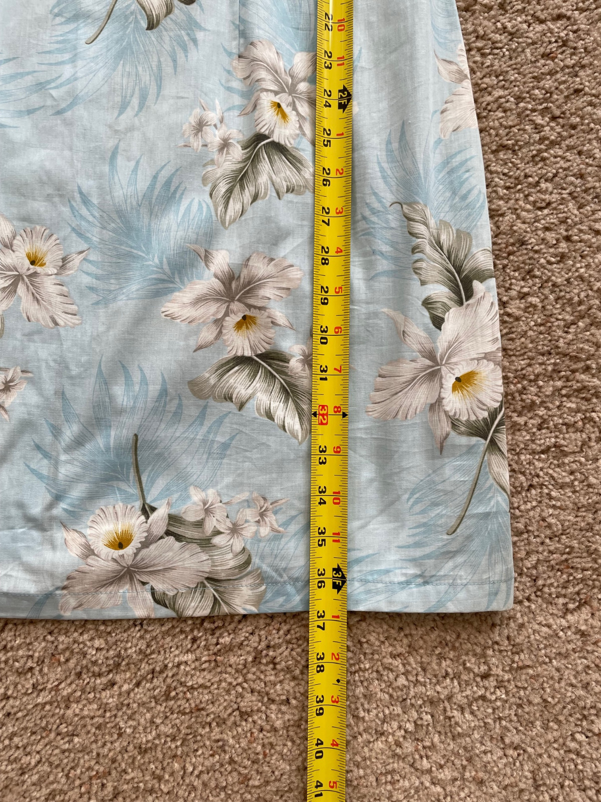 Aloha Republic Authentic Hawaiian Dress Large Sleeveless Blue Floral Cotton USA