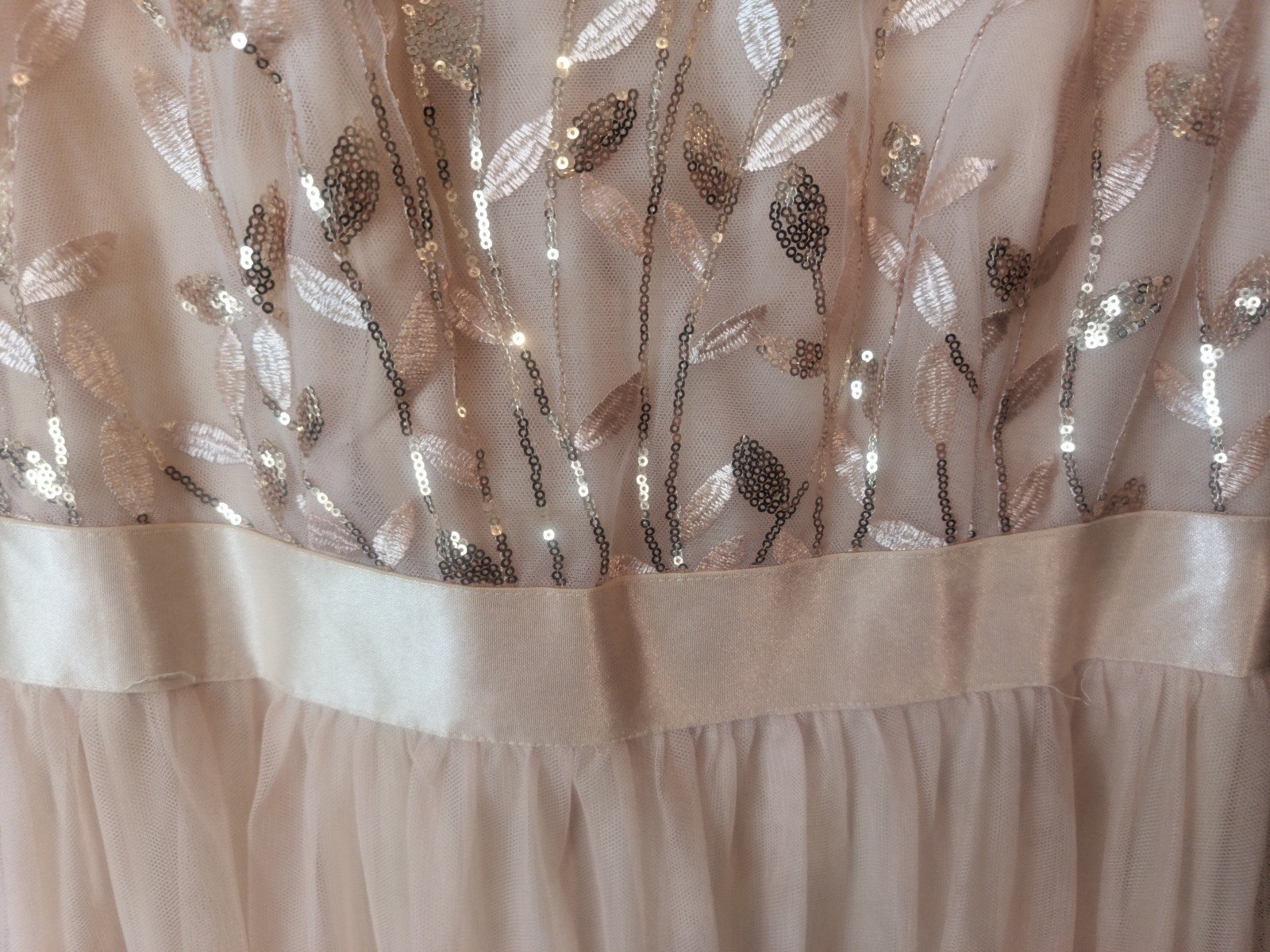 Ever Pretty Gold Sequin Floral Tulle Fairy Party Maxi Dress Bridal Glamour 4XL