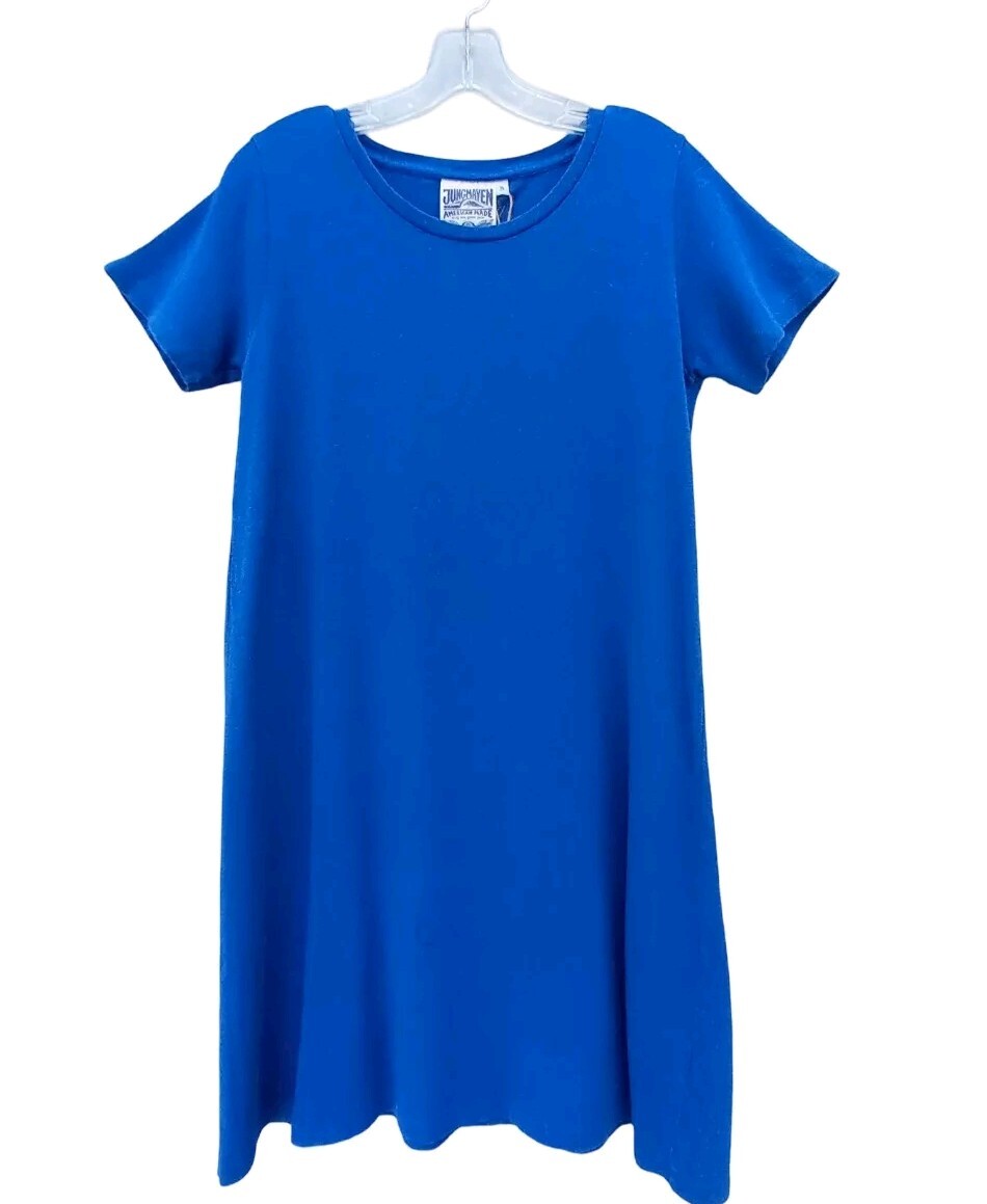 NWT Jungmaven Rae Line Dress A-line Hemp Organic Cotton size Medium Galaxy Blue