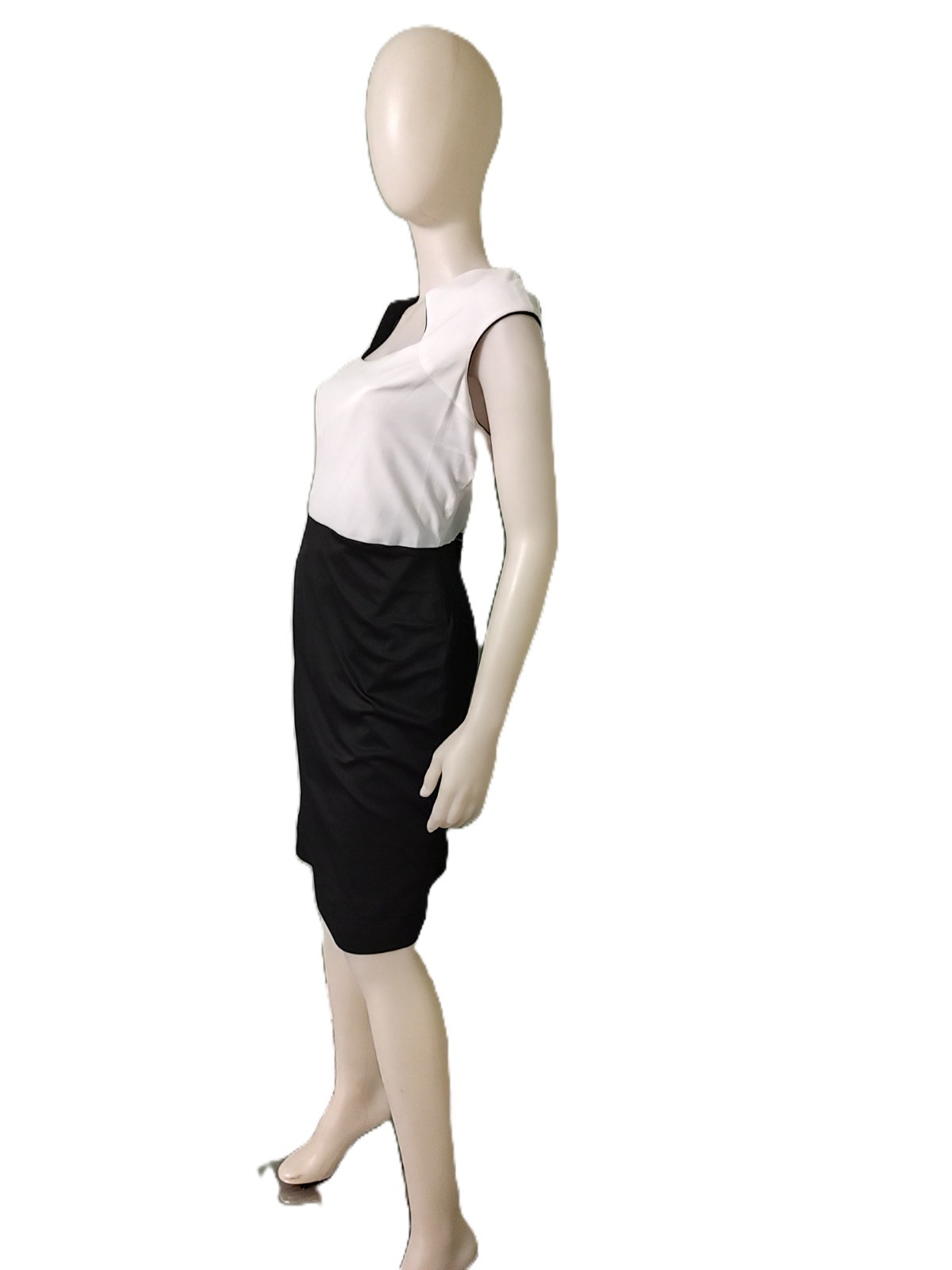 CALVIN KLEIN Womens Black Sleeveless Sweetheart Neckline Pleated Sheath Dress 14