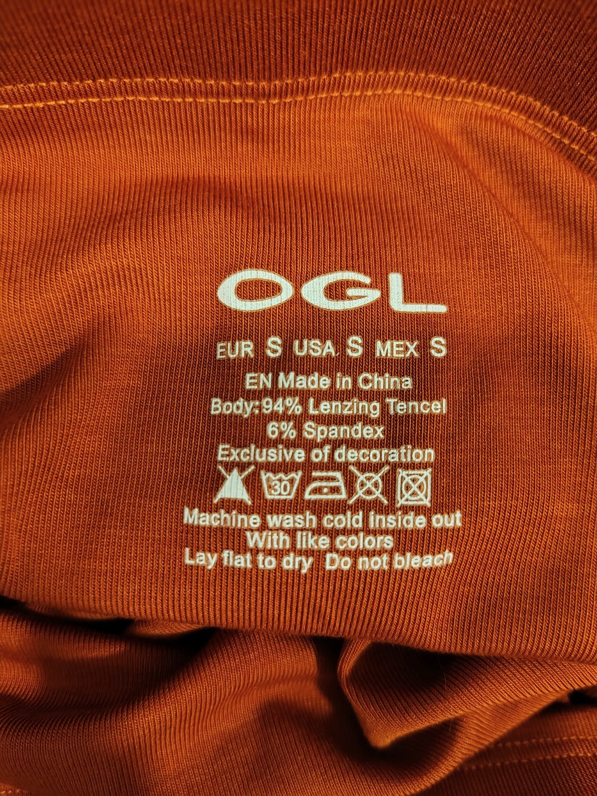 OGL Burnt Orange Ruched Strapless Midi Dress/Skirt S Versatile Stretch Tencel