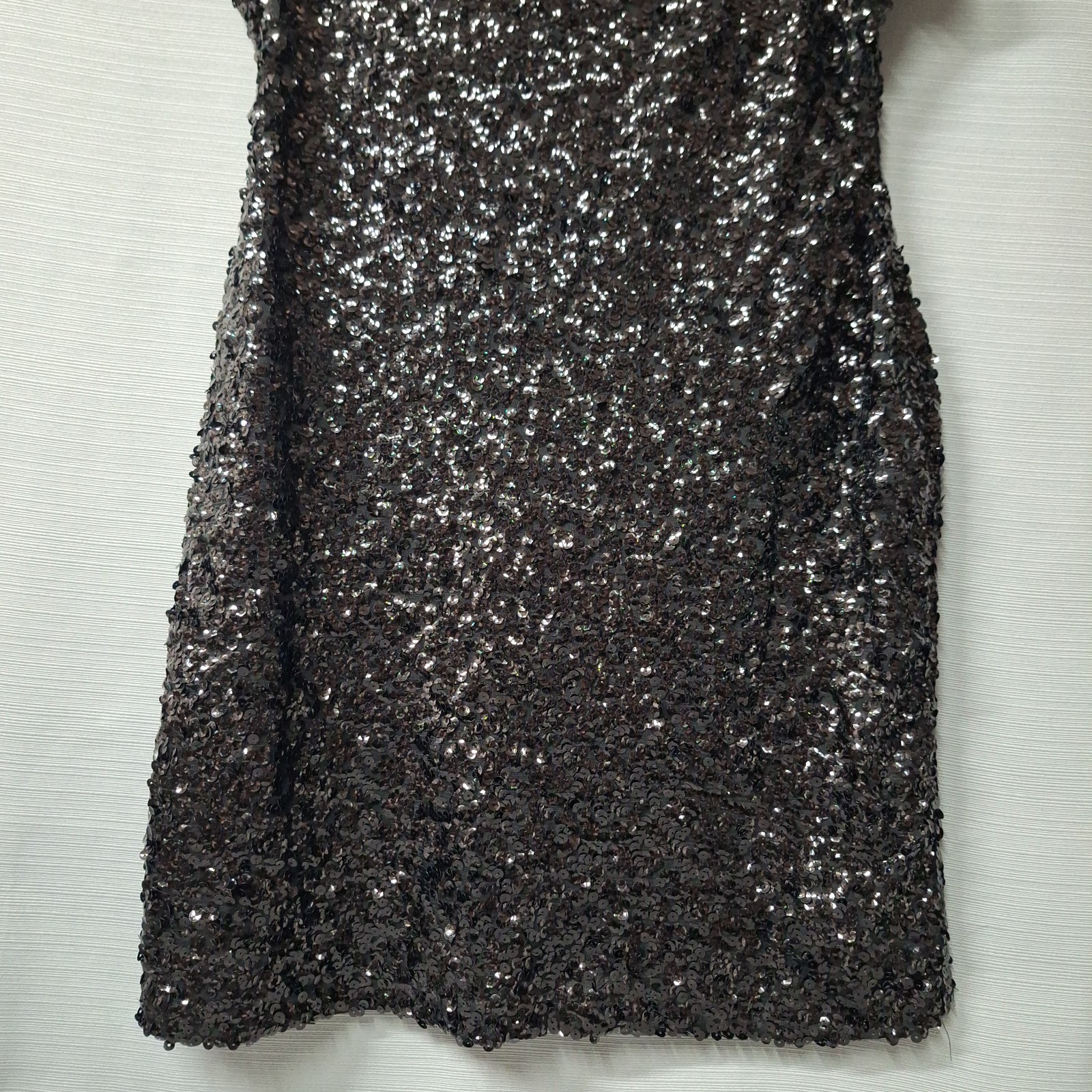 Pretty Guide Short Sequin Dress Black Short Sleeve Stretch Party Cocktail Sz XL