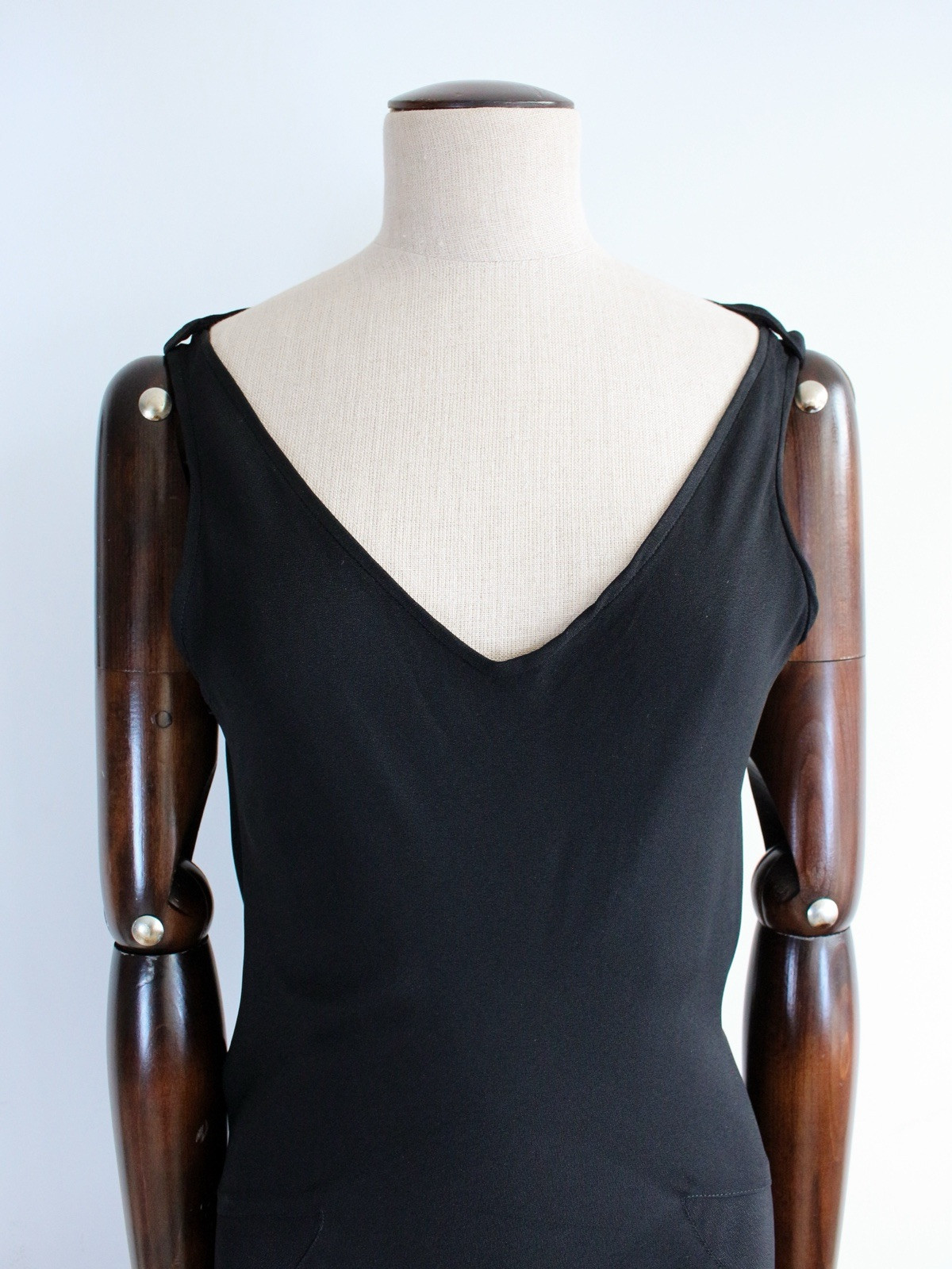 John Galliano Autumn/Winter 1988 ‘Hairclips’ Runway Black Bias Cut Crêpe Gown