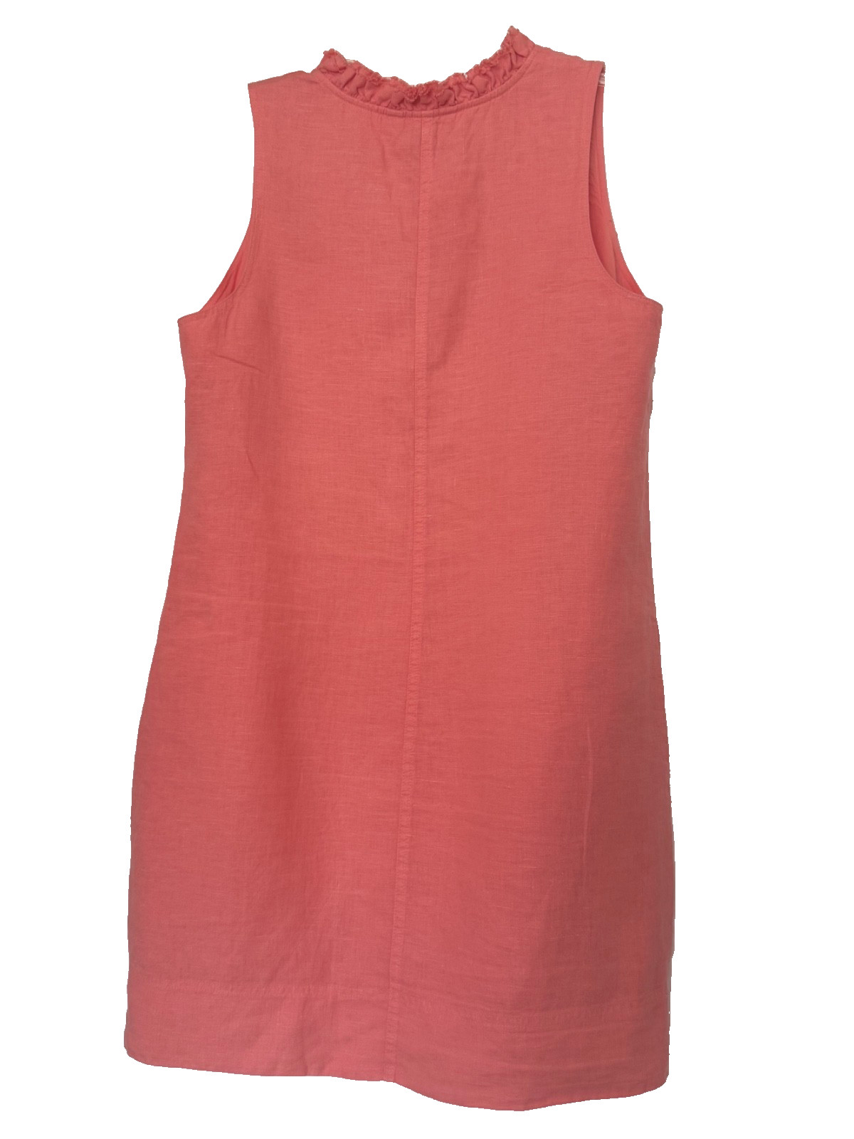 NWT TOMMY BAHAMA TWO PALMS DOUBLE-RUFFLE LINEN DRESS MELON BERRY S (4,6)
