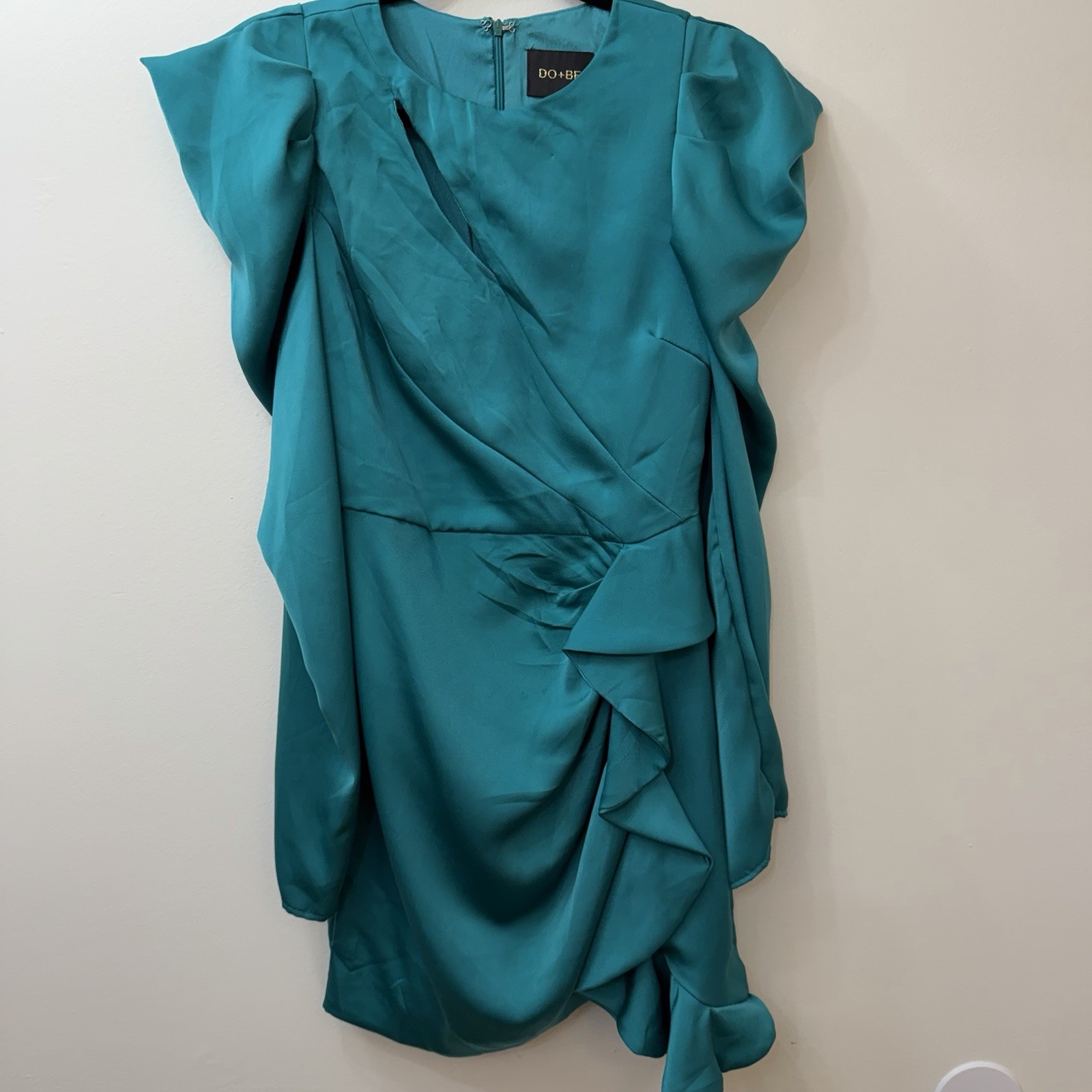 Do + Be Women’s Turquoise Blue Long Sleeve Cocktail Dress Semi Formal NWT S