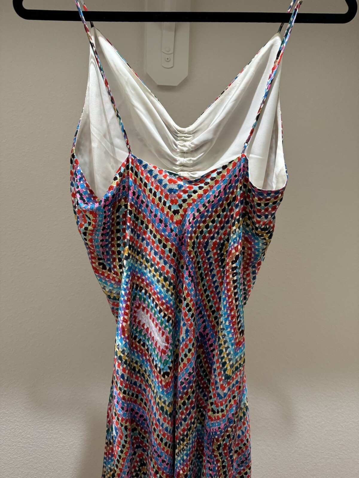 Allsaints Alexia Luisa Midi Slip Dress Multicolor Size 10 Silk Blend
