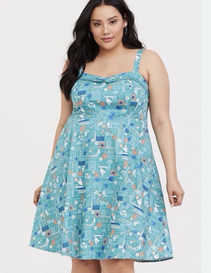 Her Universe Disney Moana Dress In Vibrant Teal – Plus Size 28
