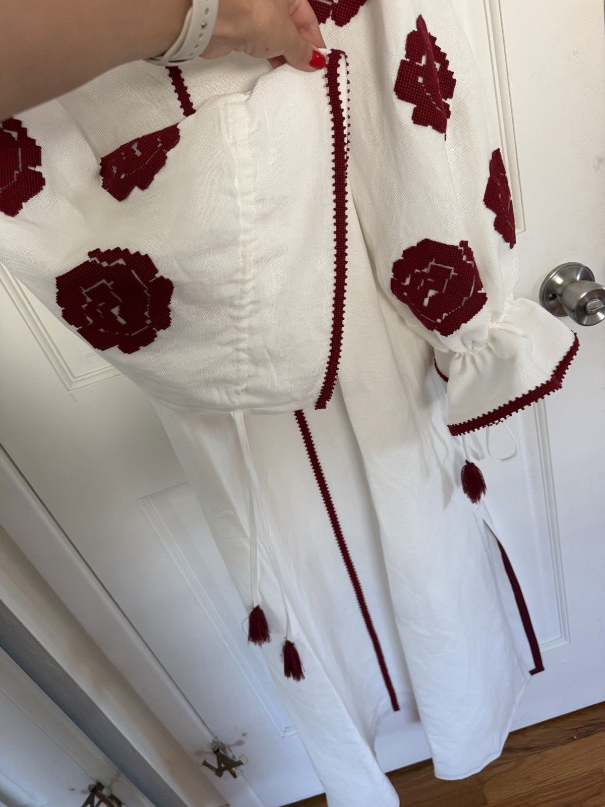 Authentic Ukrainian embroidered linen dress (Vyshyvanka)