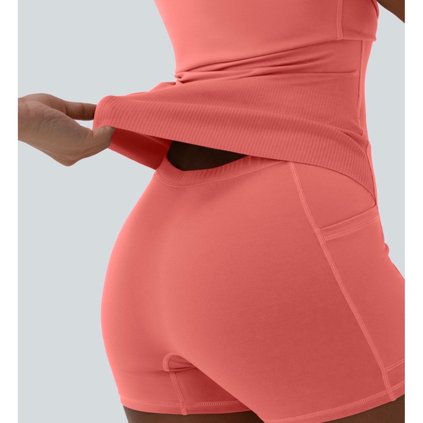 Halara Plush Tummy Control Active Dress Easy Peezy Coral Pink Size S